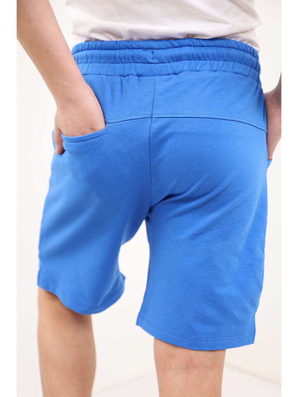 Mavi Erkek Çocuk Baskılı Şort-1