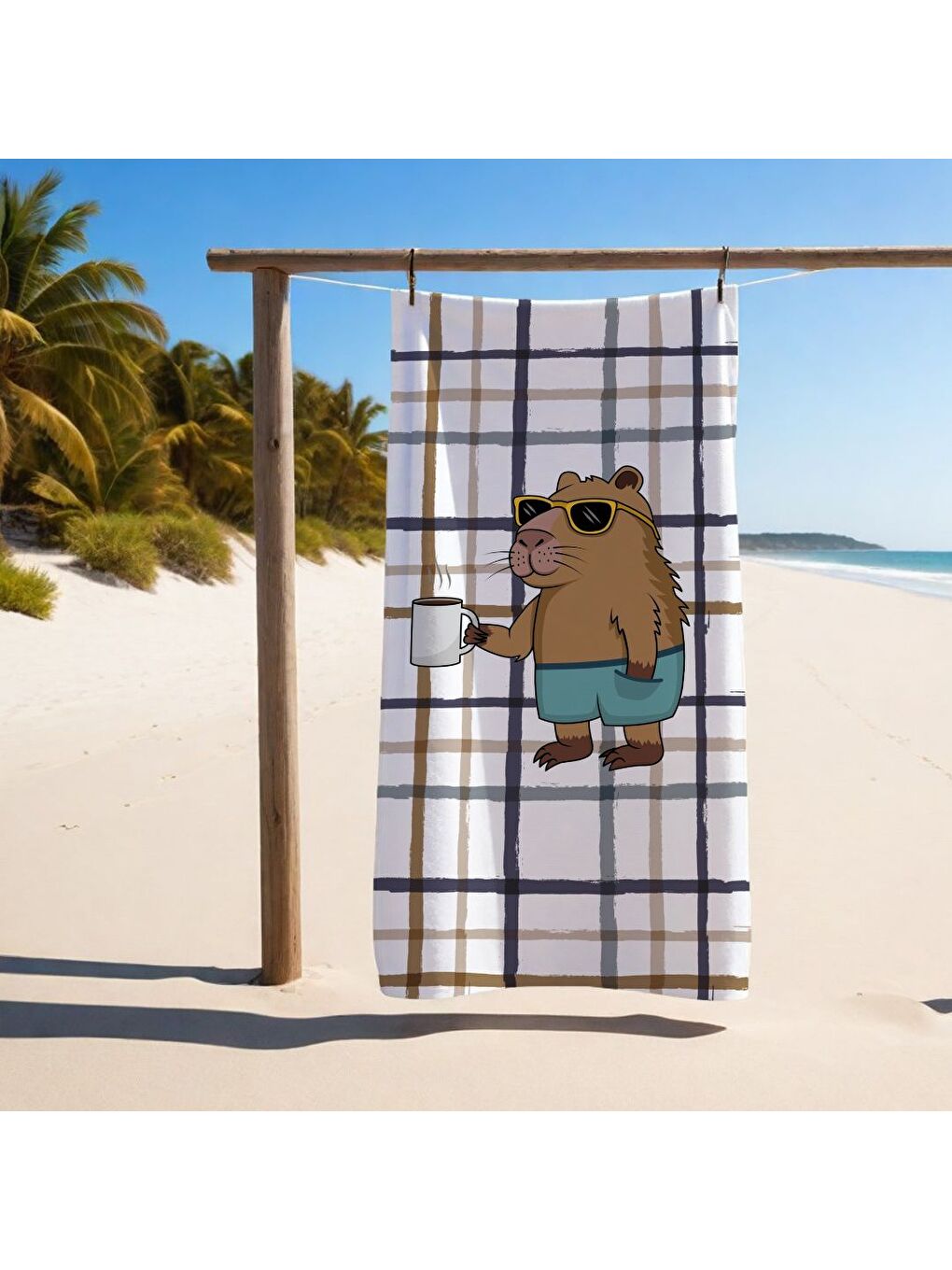 Karışık Desenli Hızlı Kuruyan 75x150 cm Plaj Havlusu – Baskılı