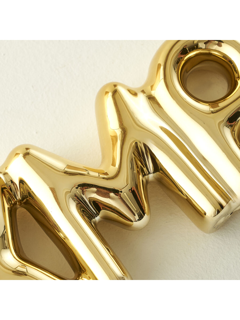 Sarı Xmas Yılbaşı Dekoratif Obje Gold (18x2x6 cm)-1