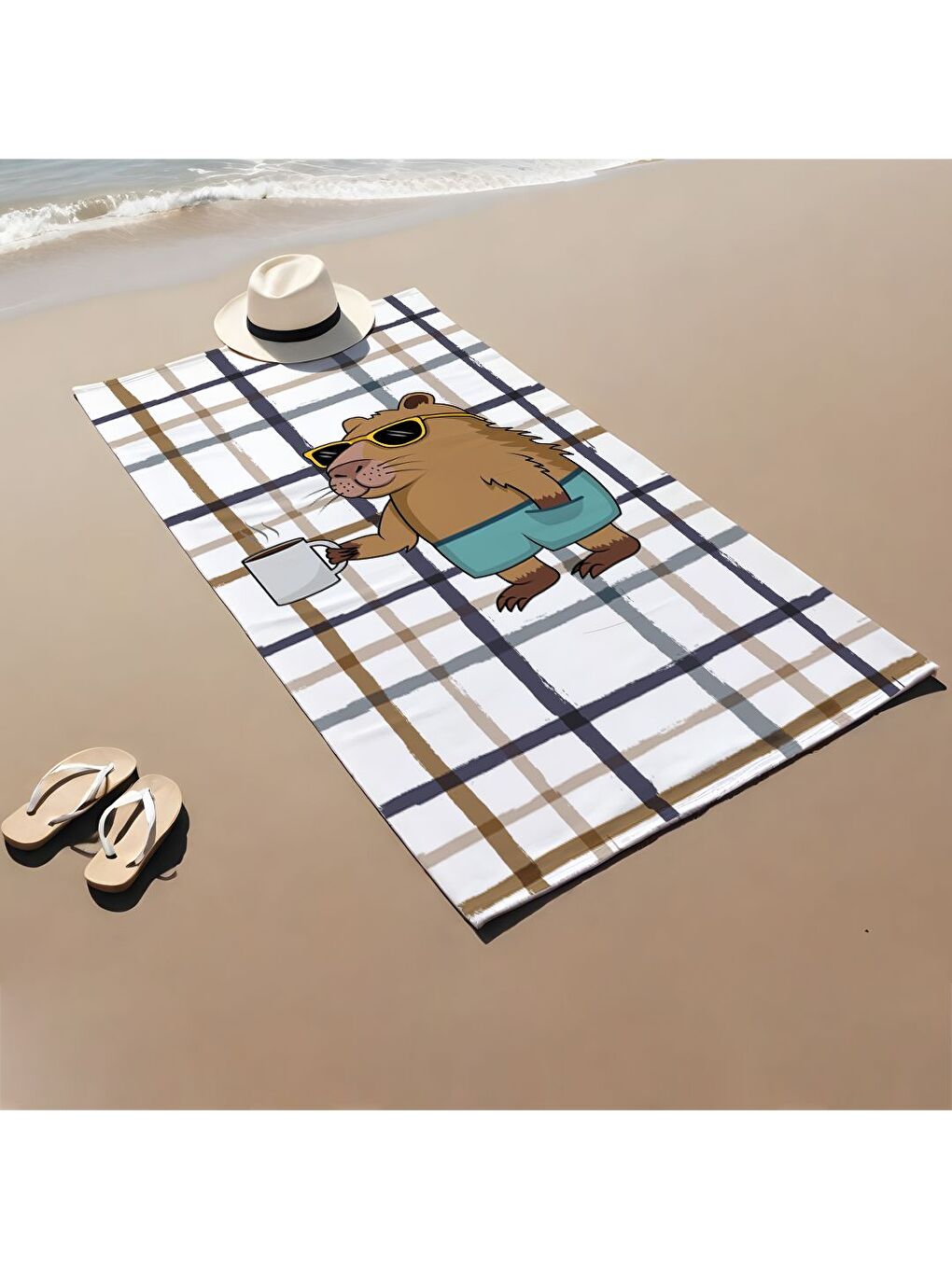 Karışık Desenli Hızlı Kuruyan 75x150 cm Plaj Havlusu – Baskılı-1