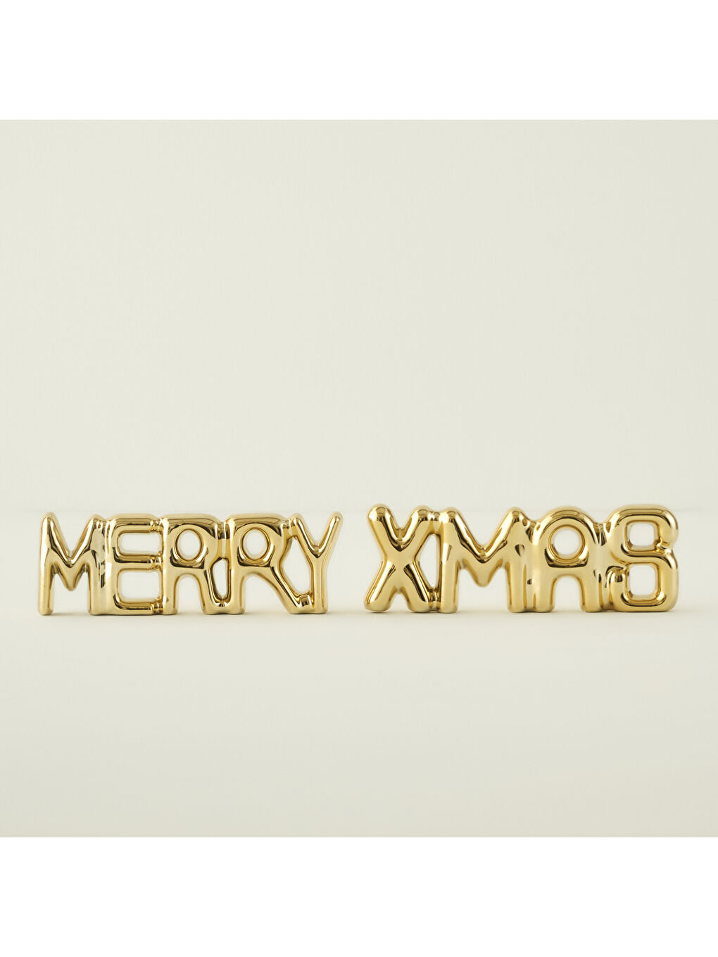 Sarı Xmas Yılbaşı Dekoratif Obje Gold (18x2x6 cm)-2