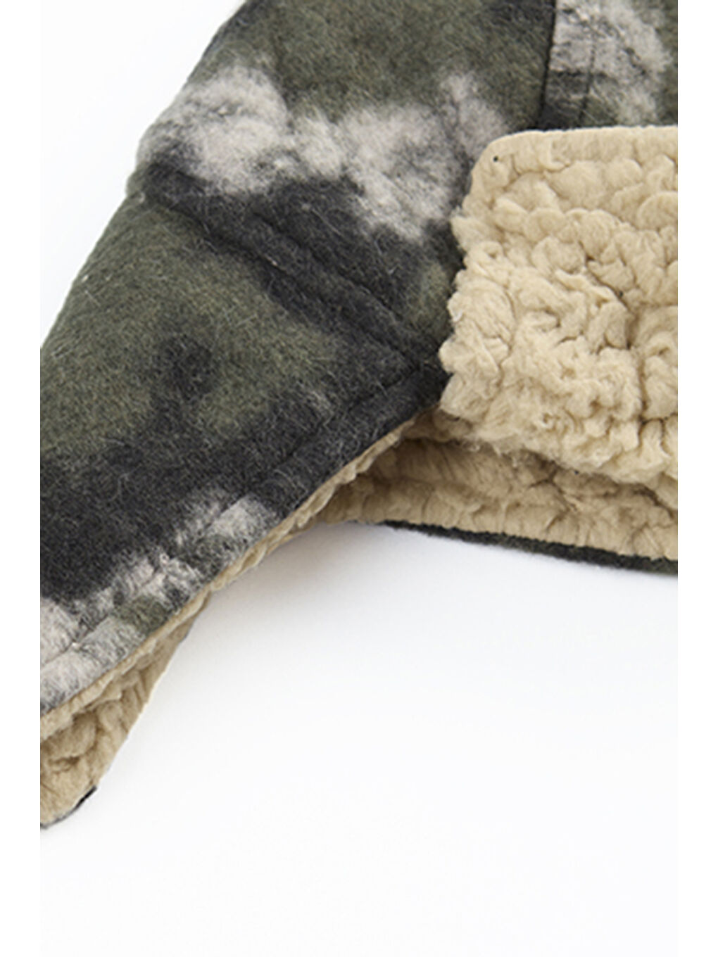 Erkek Çocuk Kamuflaj Haki Örme Kar Şapkası-3