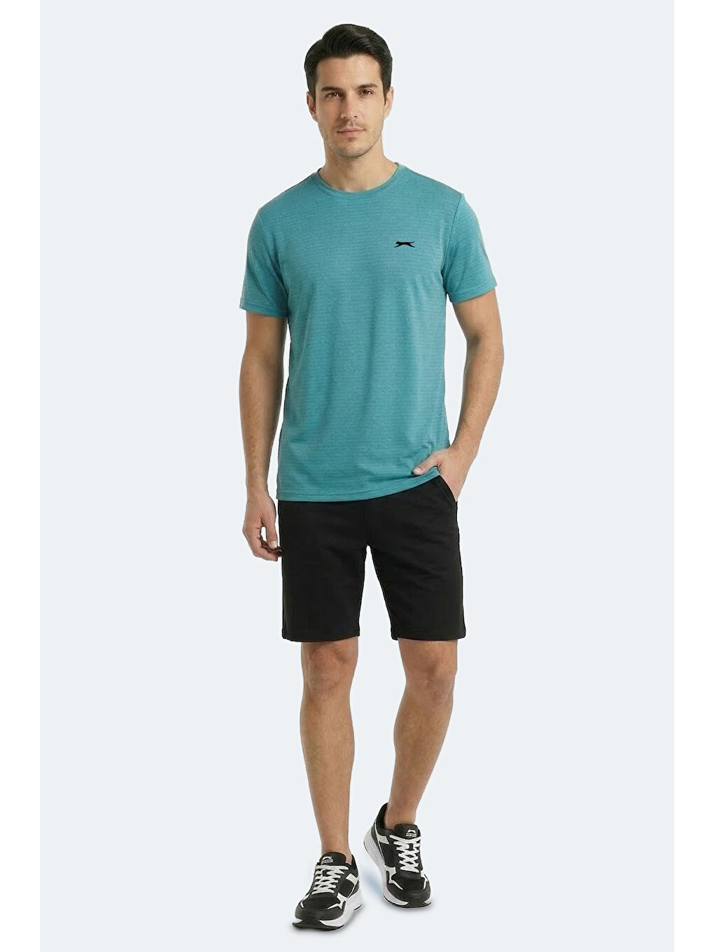 KOFONA Erkek Turkuaz Tişört-5