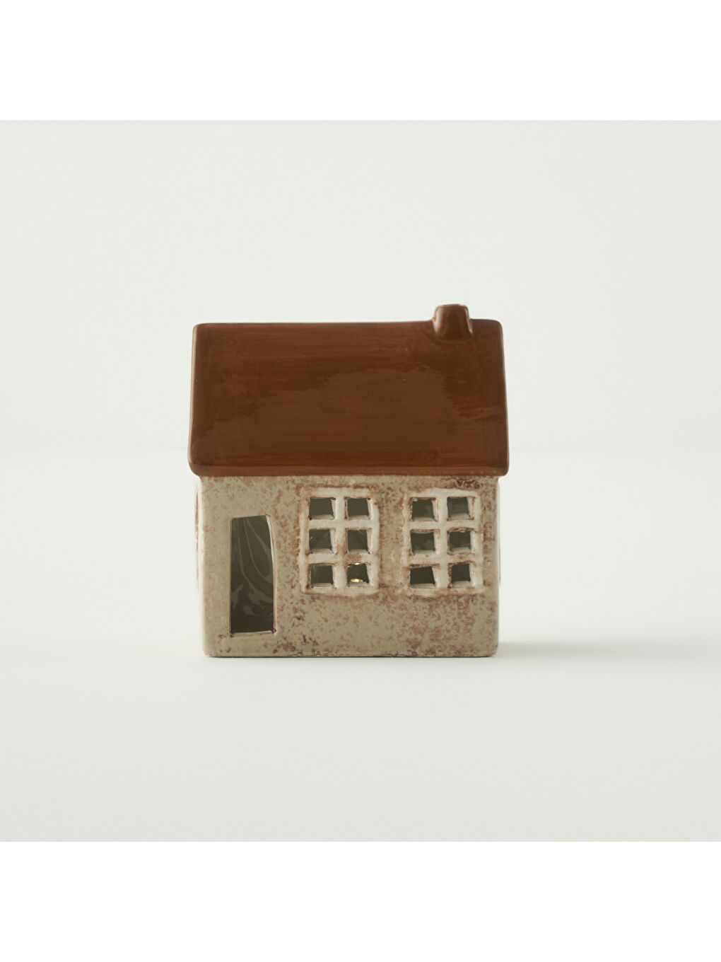 Kahverengi Home Yılbaşı Ledli Aydınlatma Kiremit (11x6x12 cm)-1