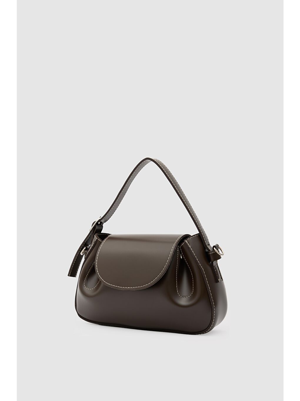 Kahverengi Lover Oval Çapraz Çanta Kahve-4