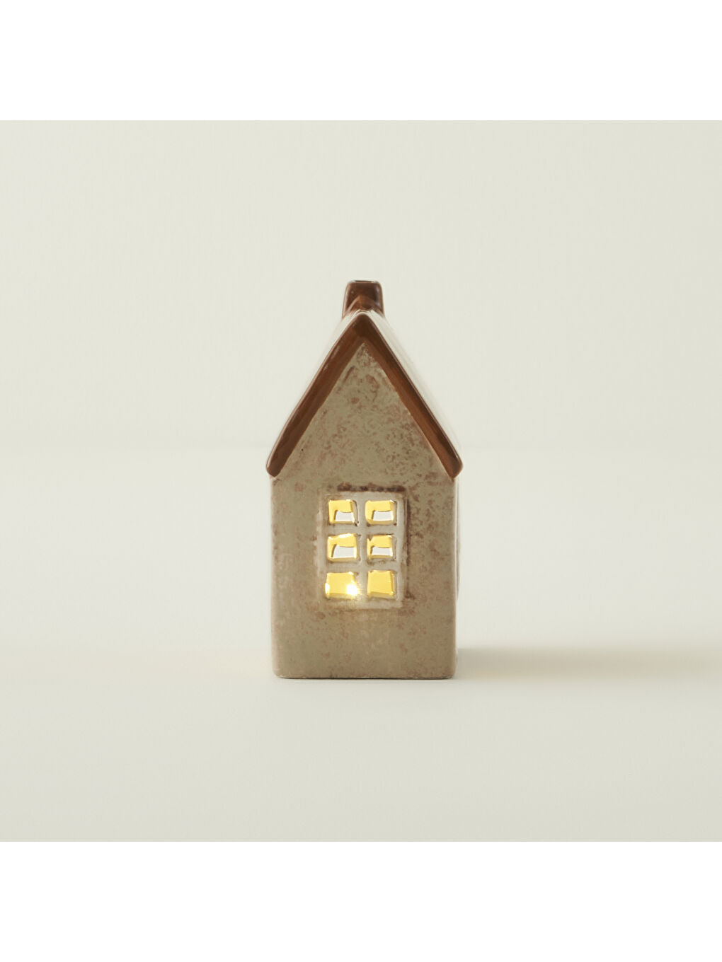 Kahverengi Home Yılbaşı Ledli Aydınlatma Kiremit (11x6x12 cm)-2