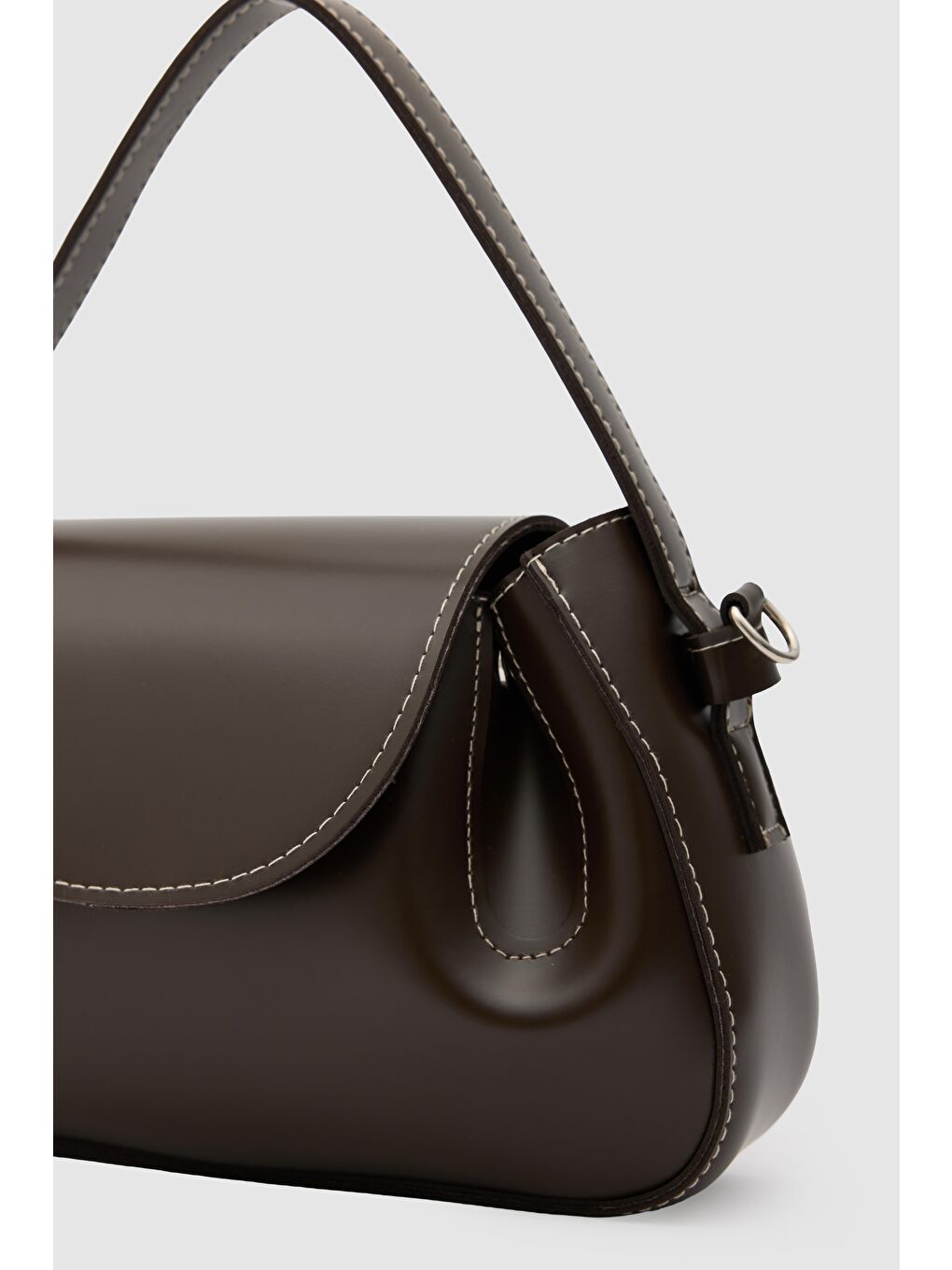 Kahverengi Lover Oval Çapraz Çanta Kahve-5