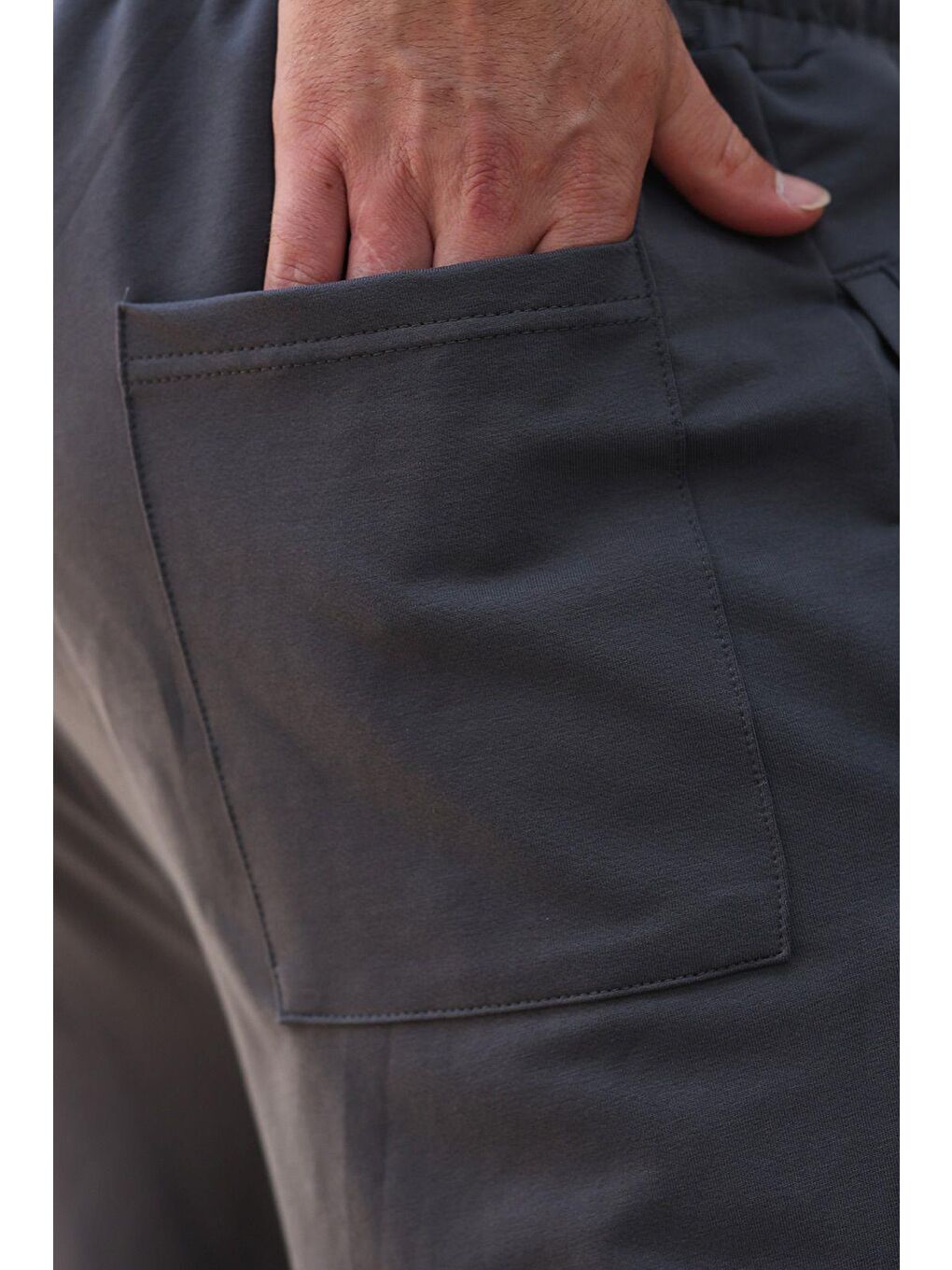 Gri Füme Rahat Kesim Erkek Eşofman Altı E6575-2