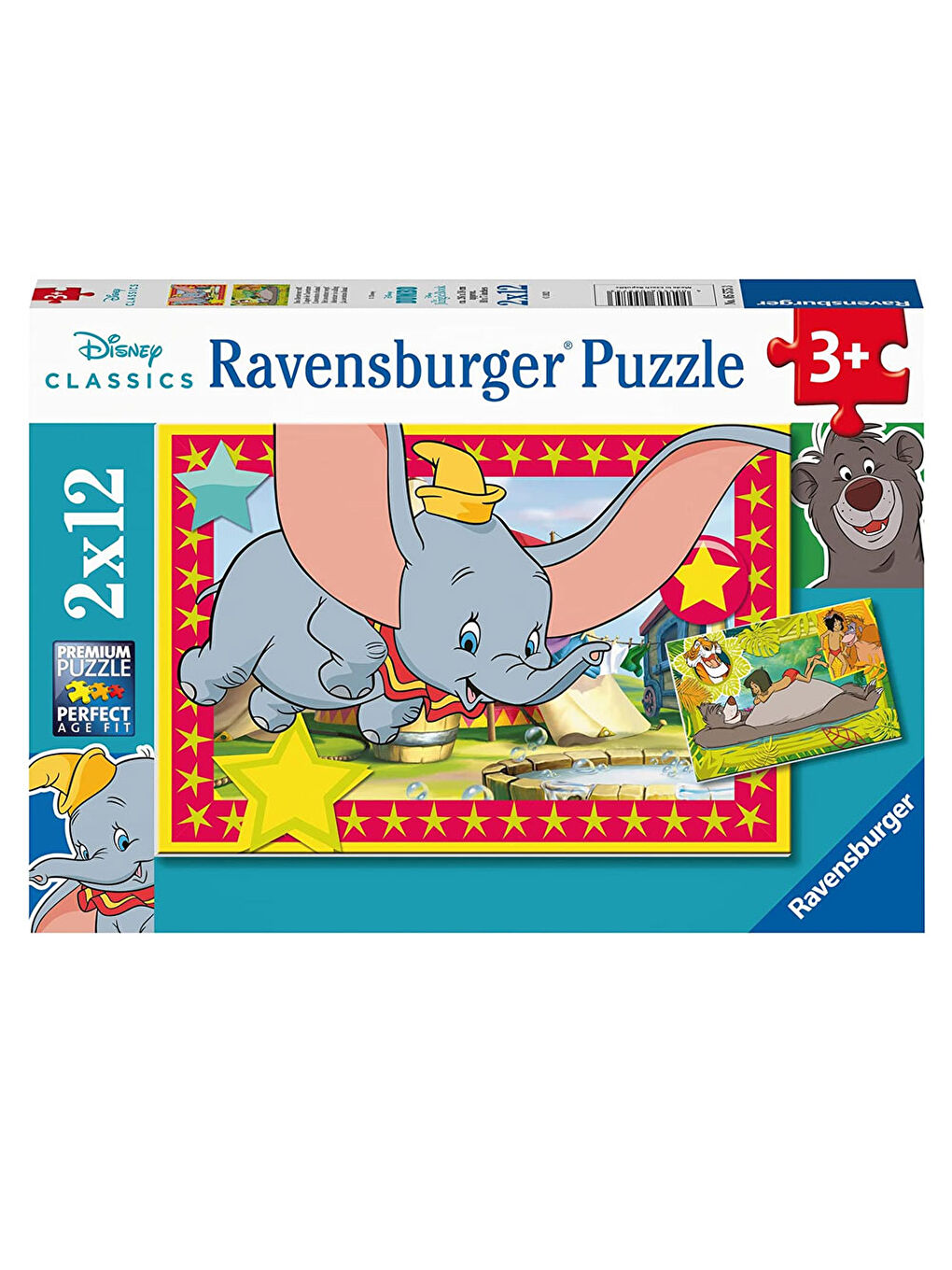 2x12 Parça Puzzle WD Hayvanlar 55753