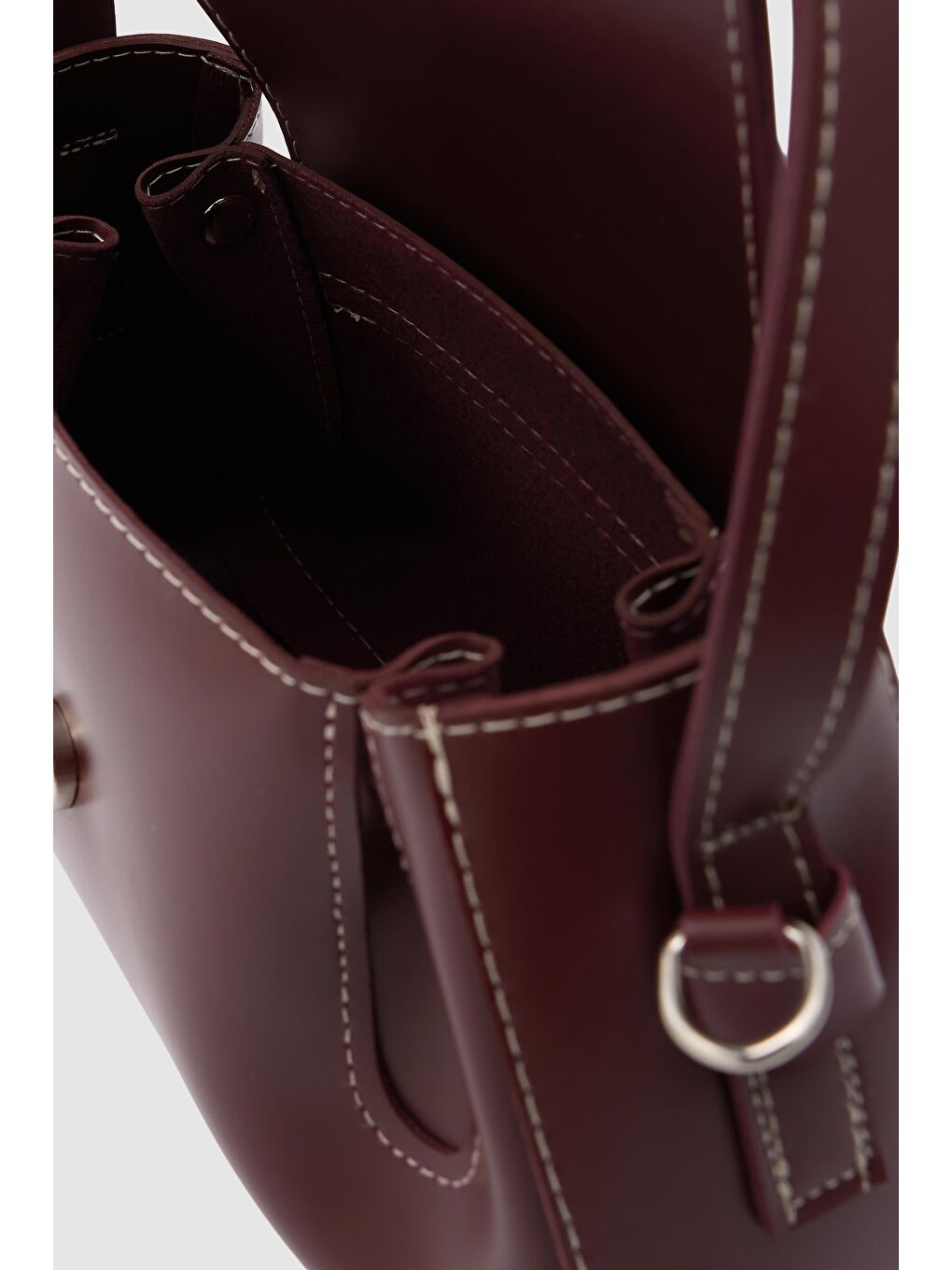 Lover Oval Çapraz Çanta Bordo-3