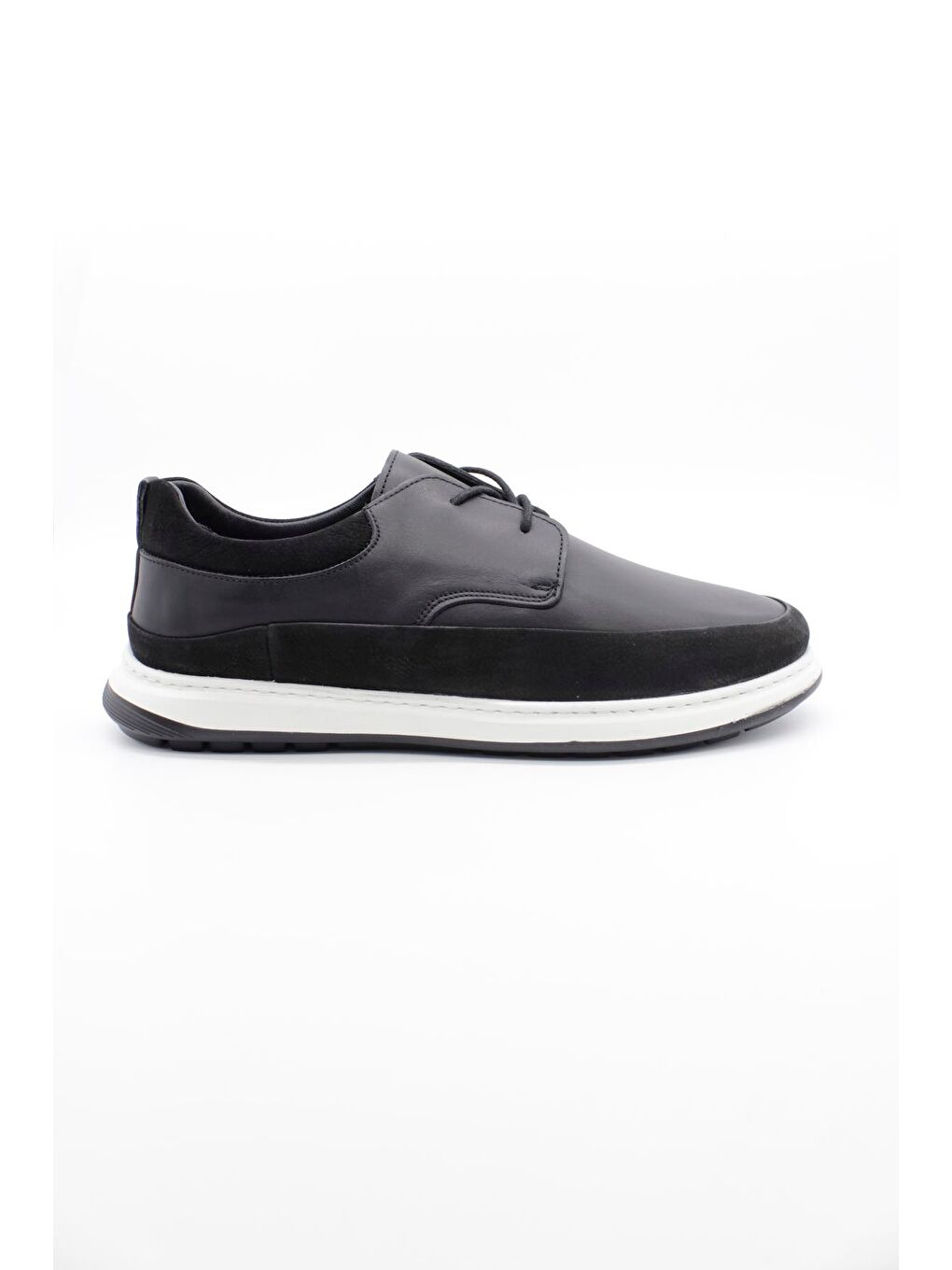 Siyah %100 Deri Bağcıklı Casual Ayakkabı 1033250117