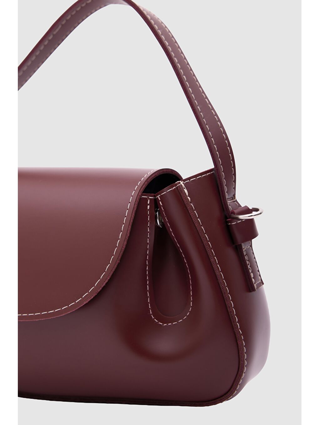 Lover Oval Çapraz Çanta Bordo-4
