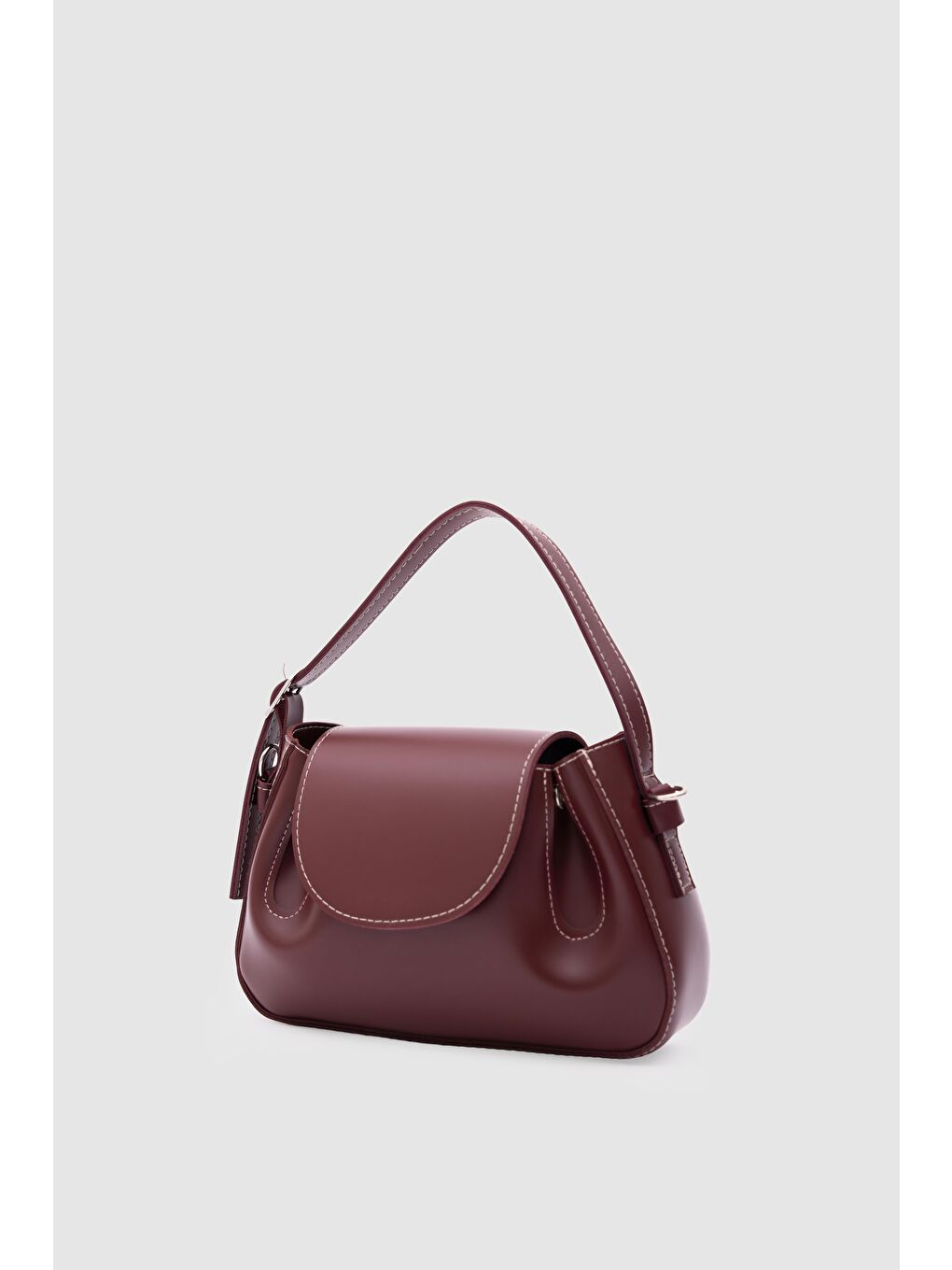 Lover Oval Çapraz Çanta Bordo-5
