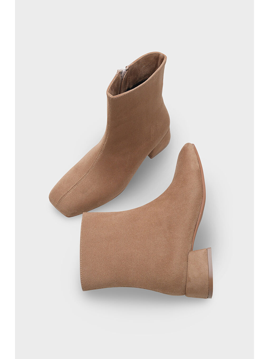 Bej Elinor Kısa Topuklu Kadın Bot-2