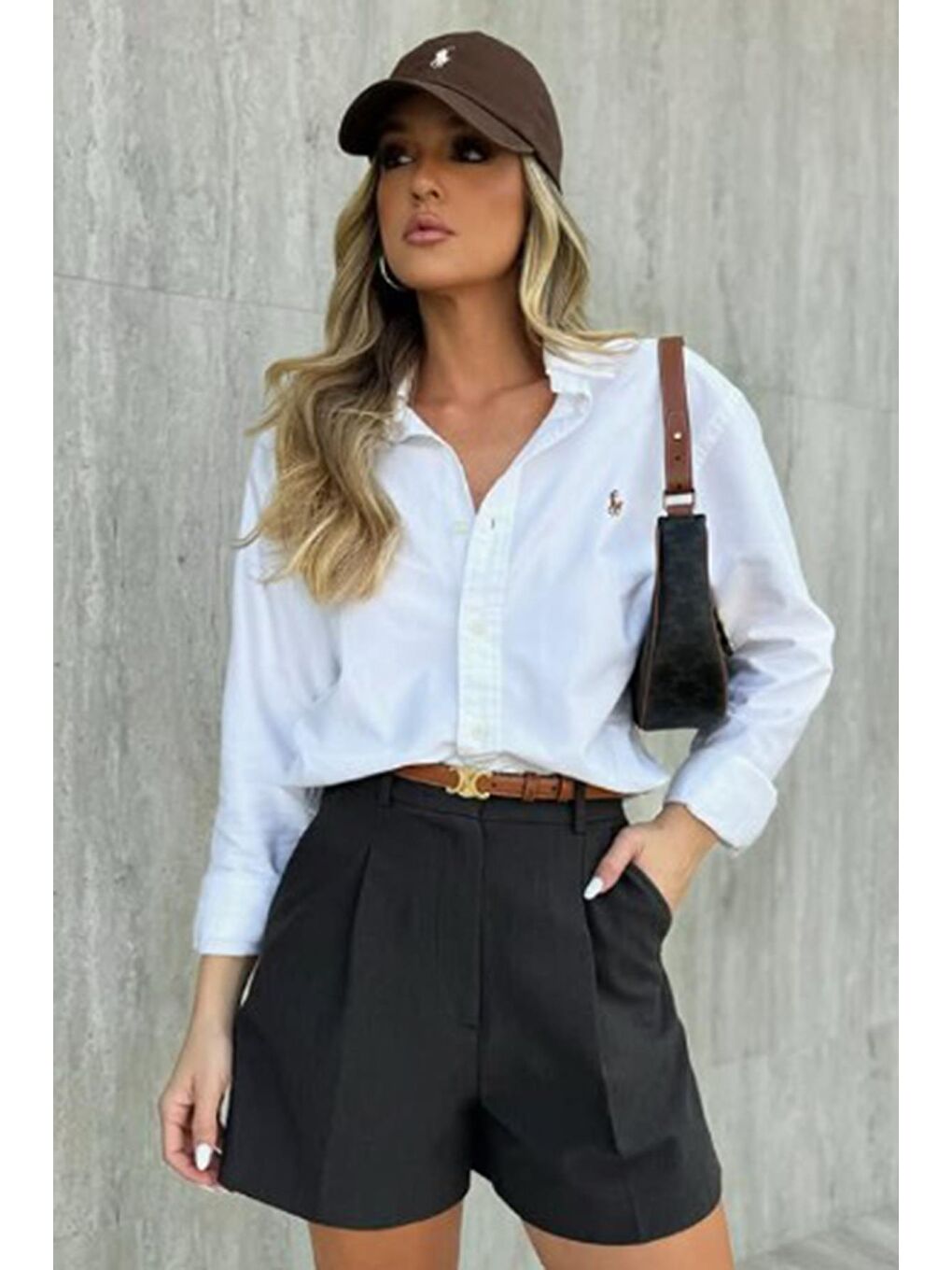 Siyah Pileli Kadın Şort Mg2518-3