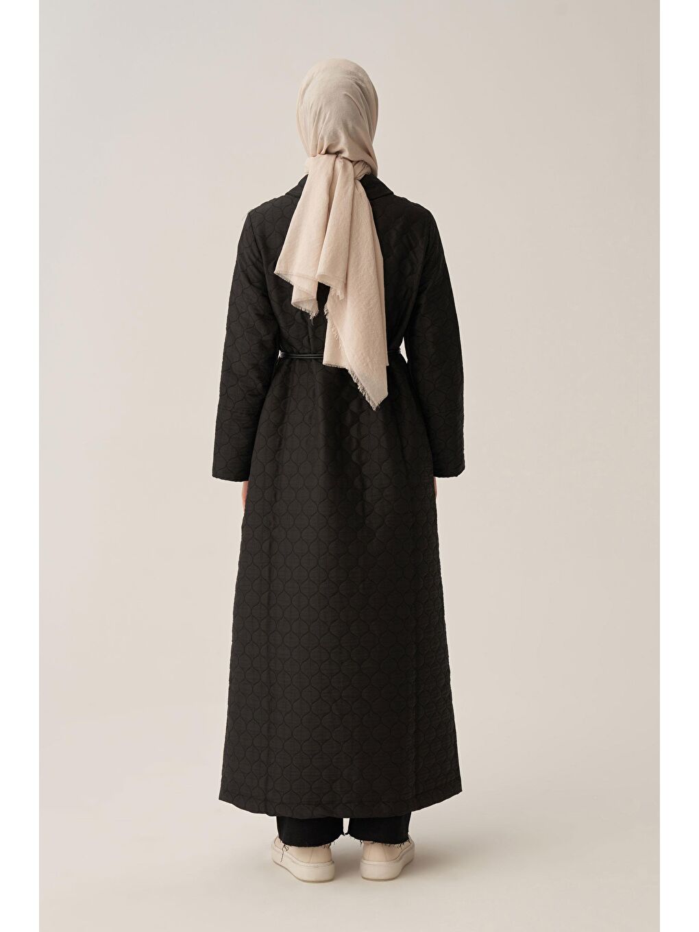 Siyah-Deri Kemerli Kapitone Ferace-2