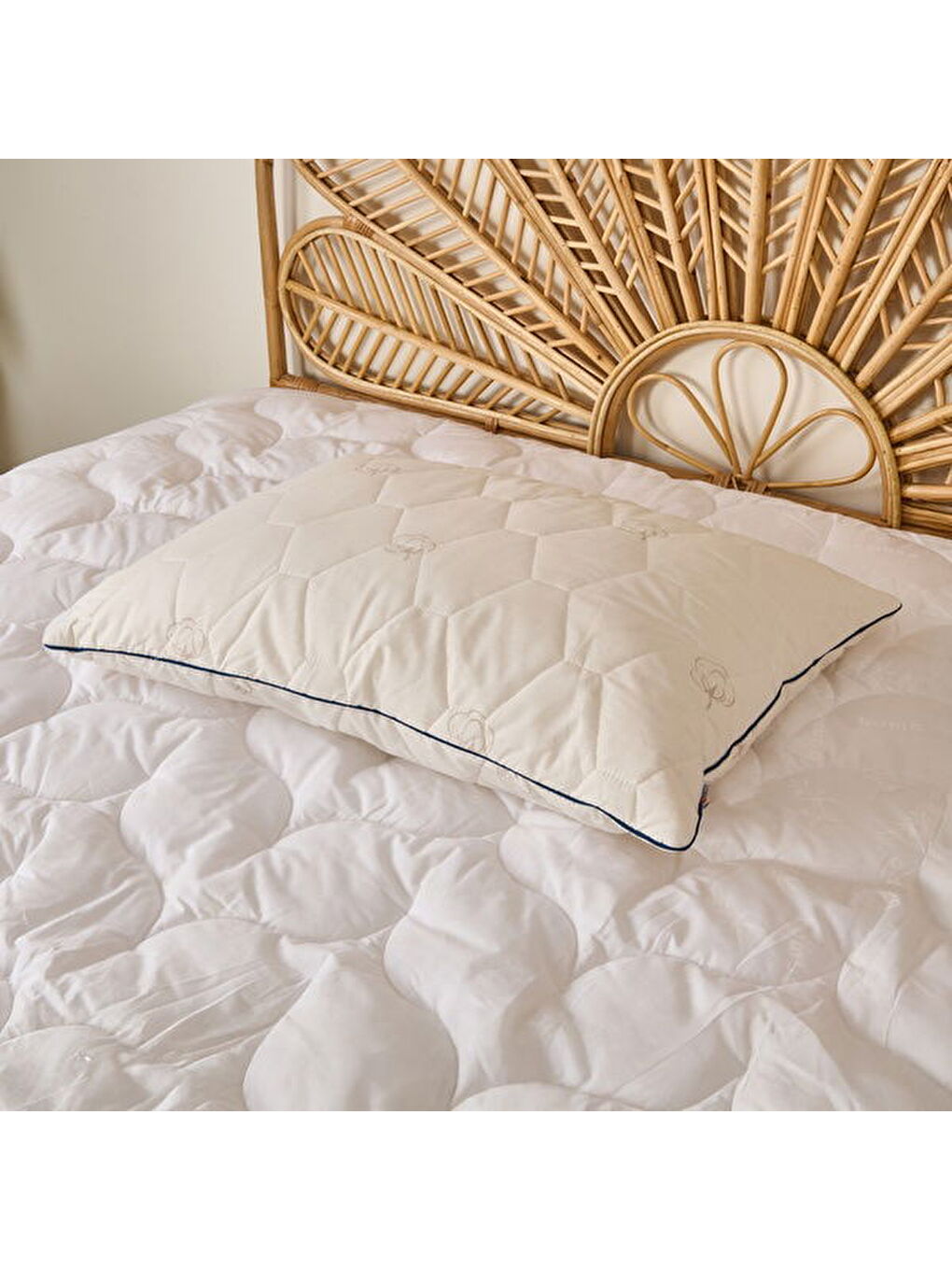 Soft Pamuk Yastık - Beyaz - 50x70 cm-3