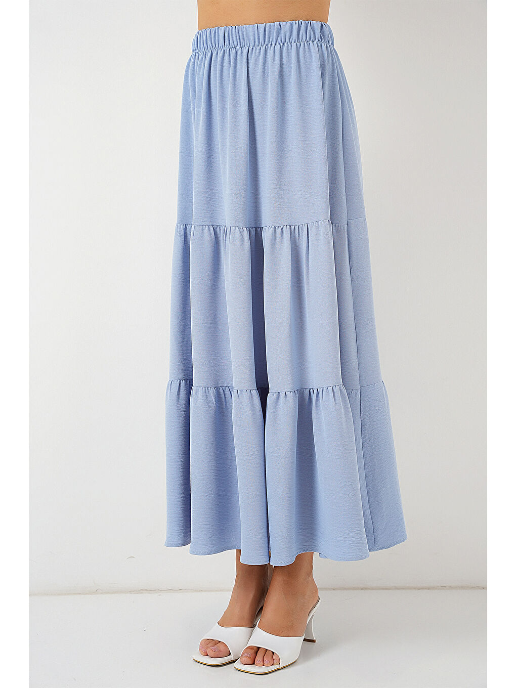 Kadın Ayrobin Uzun Etek 8048 - Mavi-1