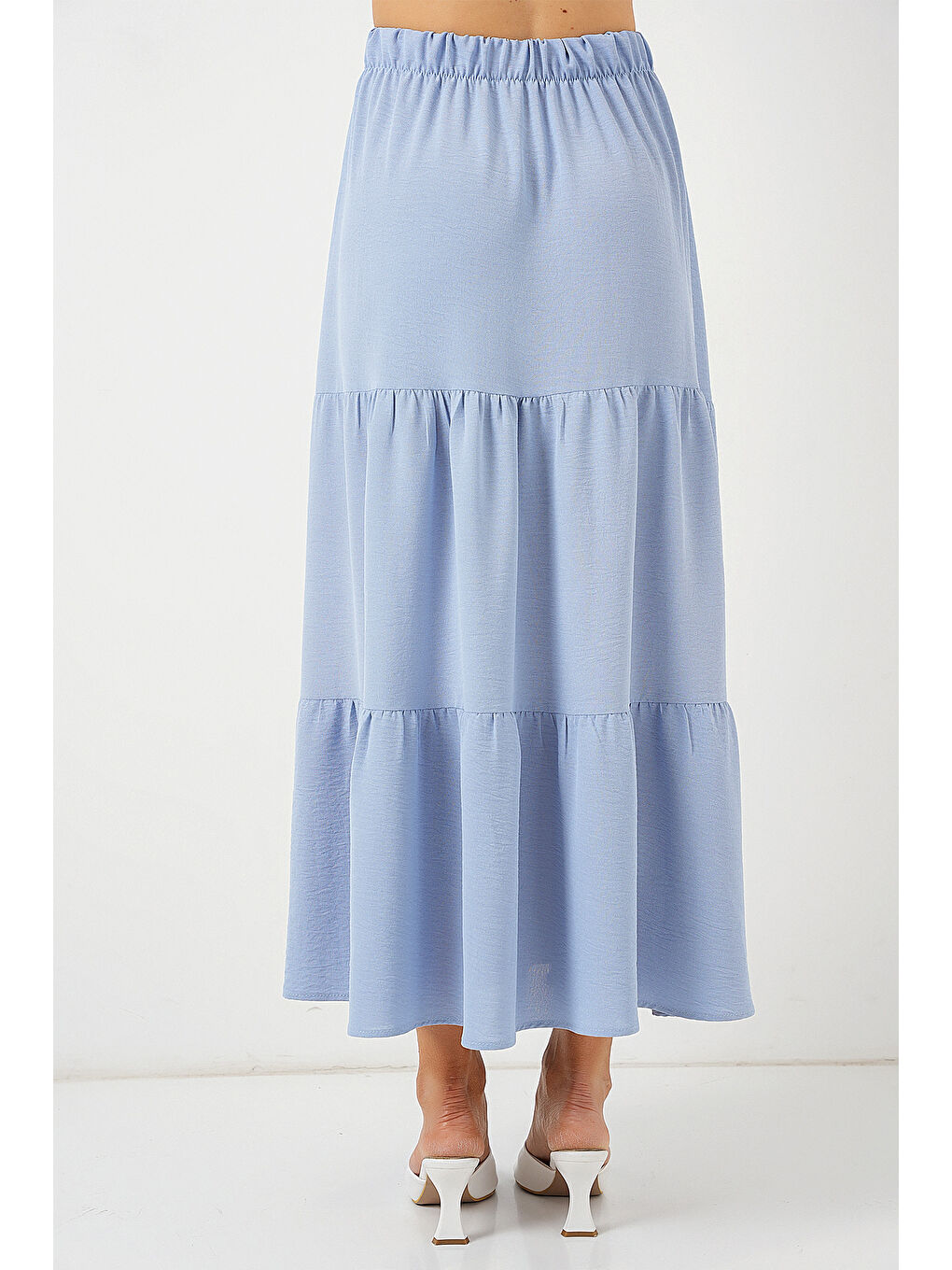 Kadın Ayrobin Uzun Etek 8048 - Mavi-5