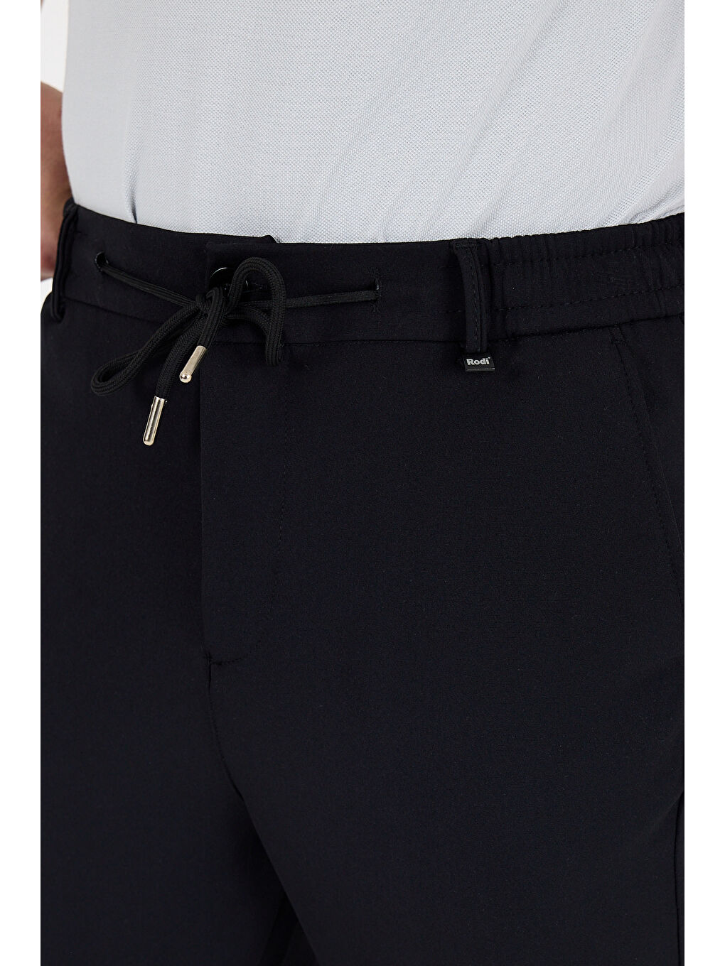 Siyah Erkek Duble Kumaş Düz Paça Rahat Kalıp, Cepli, Günlük ve Spor Eşofman Altı Jogger Pantolon-3667-2