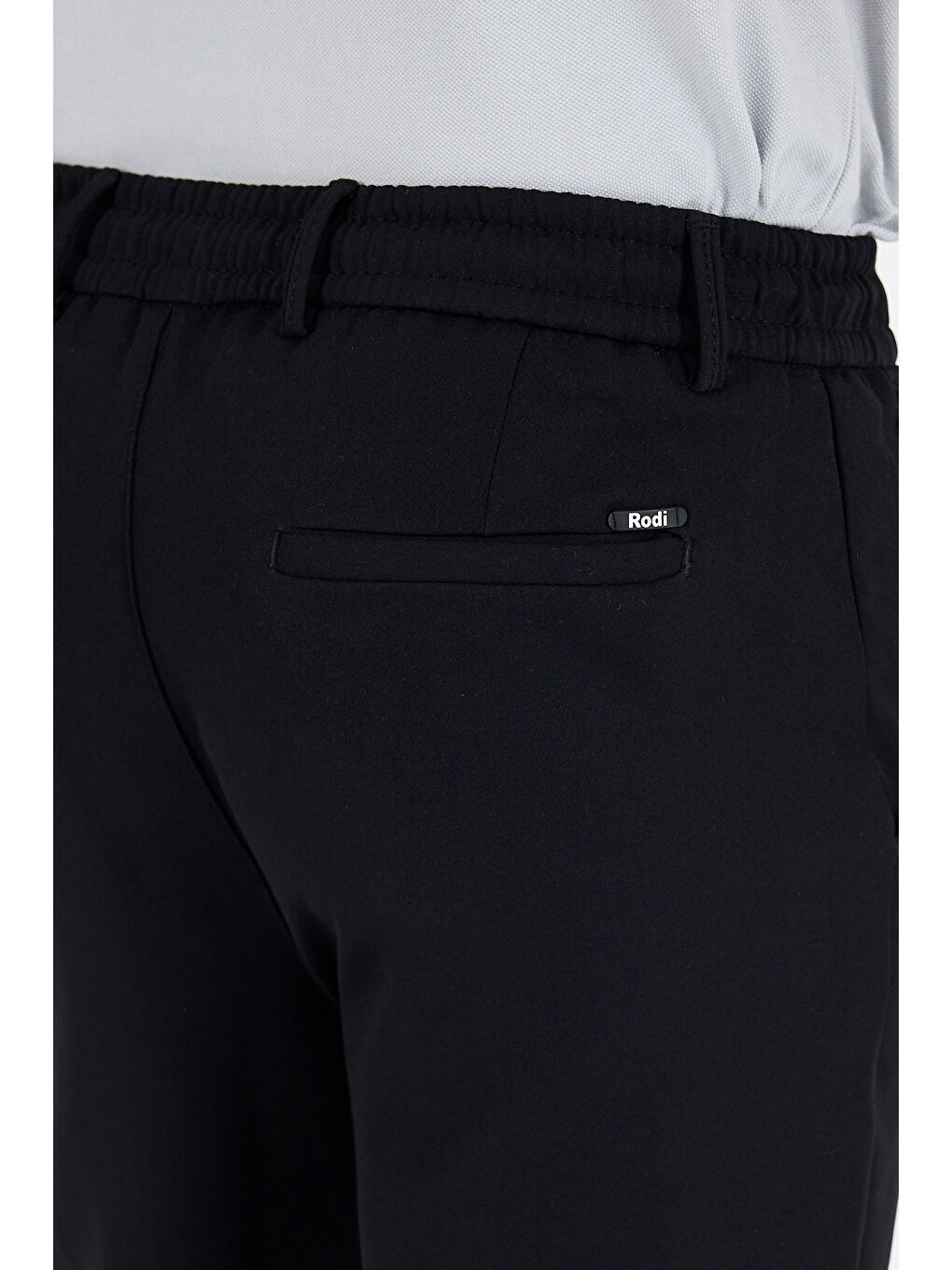 Siyah Erkek Duble Kumaş Düz Paça Rahat Kalıp, Cepli, Günlük ve Spor Eşofman Altı Jogger Pantolon-3667-4