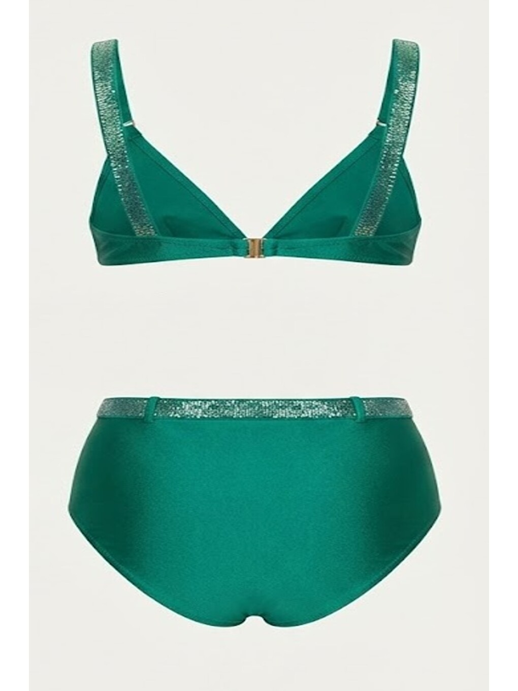 Simli Üçgen Bikini Takım 3220 Yeşil-1