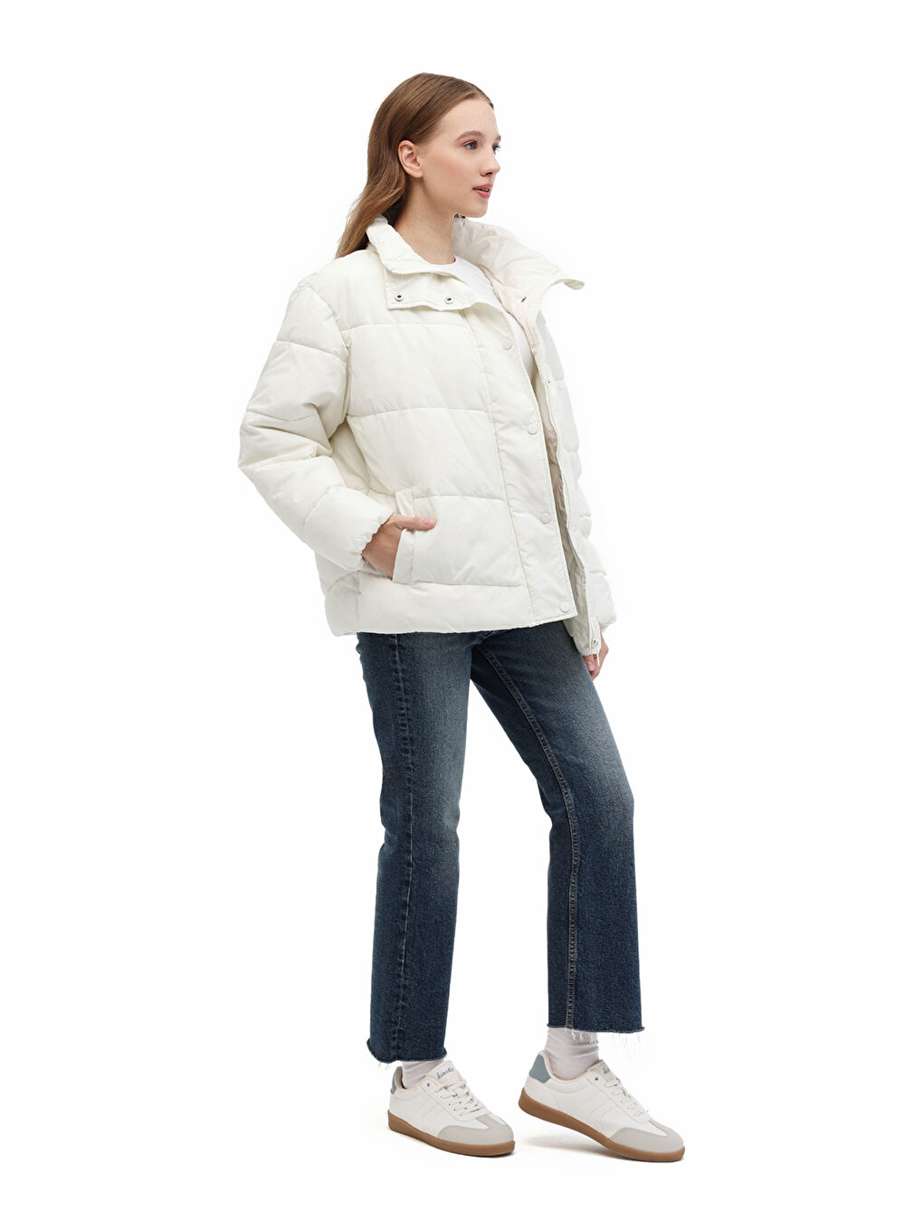 Bej WL 1NARA 5PR Ekru Kadın Mont-2