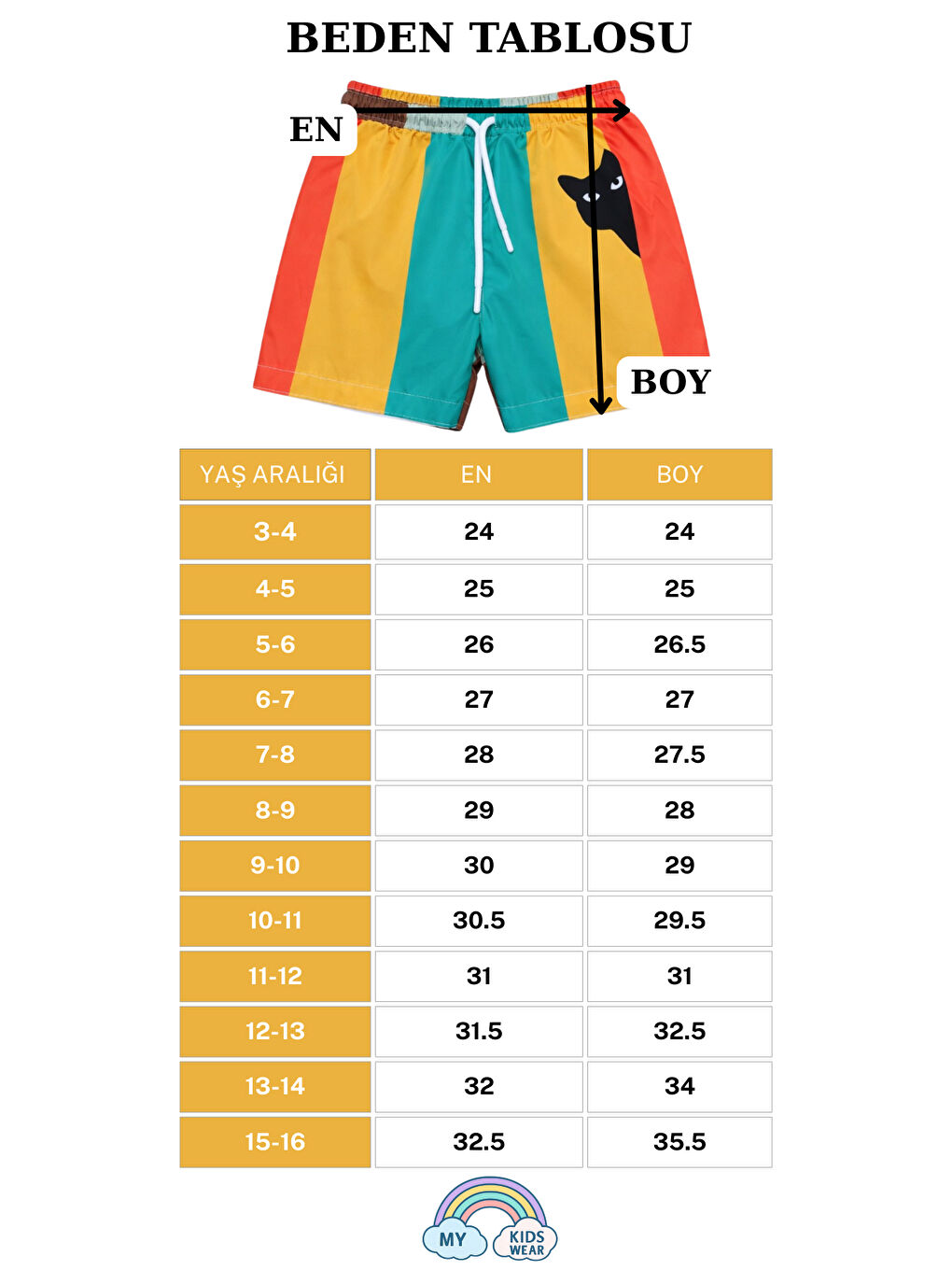 Yeşil Erkek Çocuk Desenli Deniz Şortu 2’li Set 3-16 Yaş 12383-1