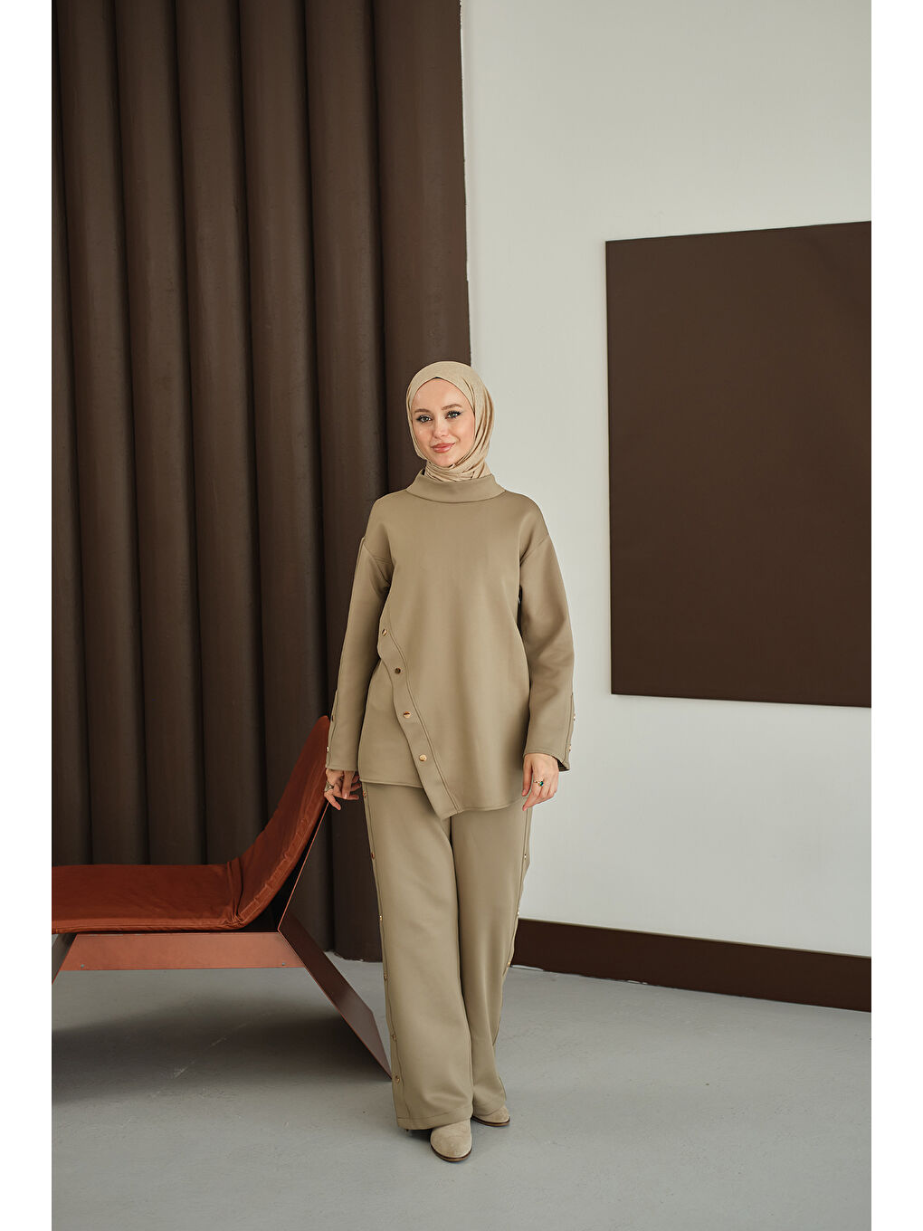 Kadın Dik Yaka Takım Yeşil-1