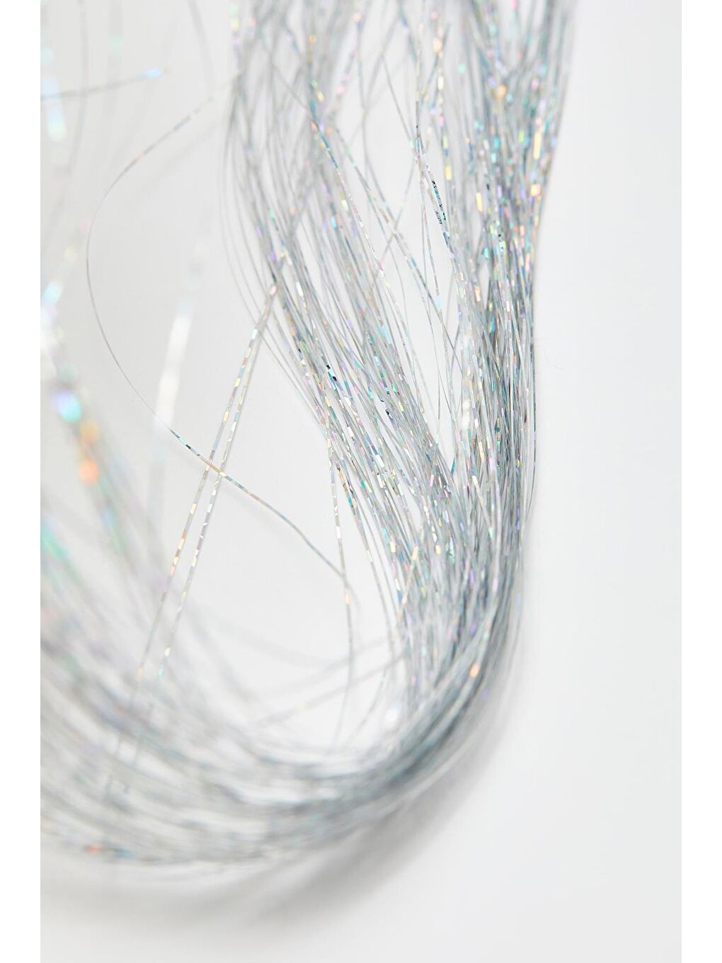 Gri Çıtçıtlı Saç Simi Hair Tinsel Postiş-1