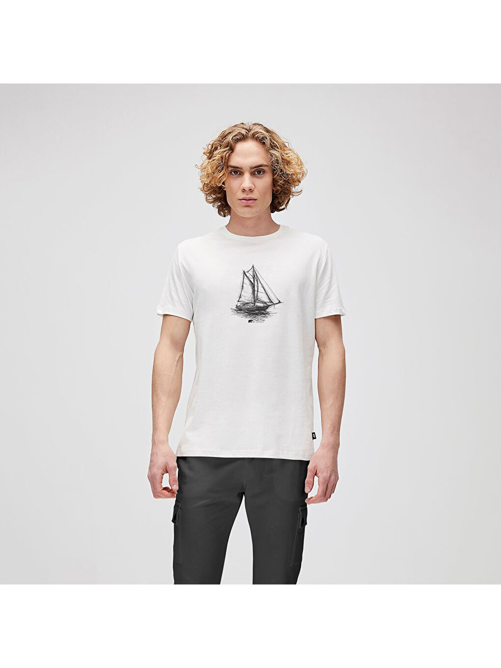 Art Of Journey Erkek Bej Yuvarlak Yaka Tişört