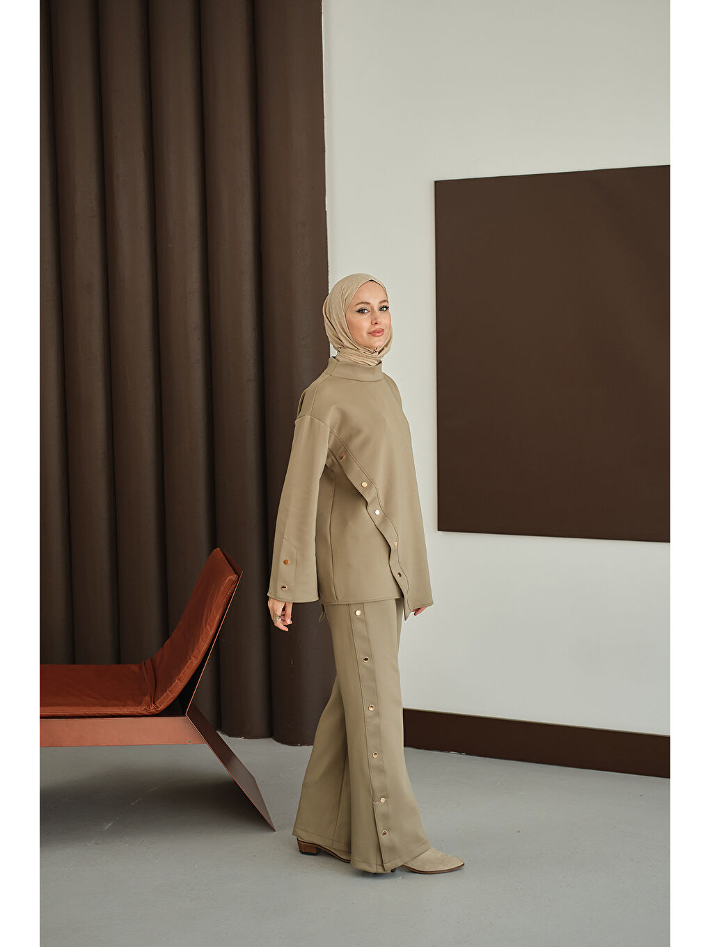 Kadın Dik Yaka Takım Yeşil-2