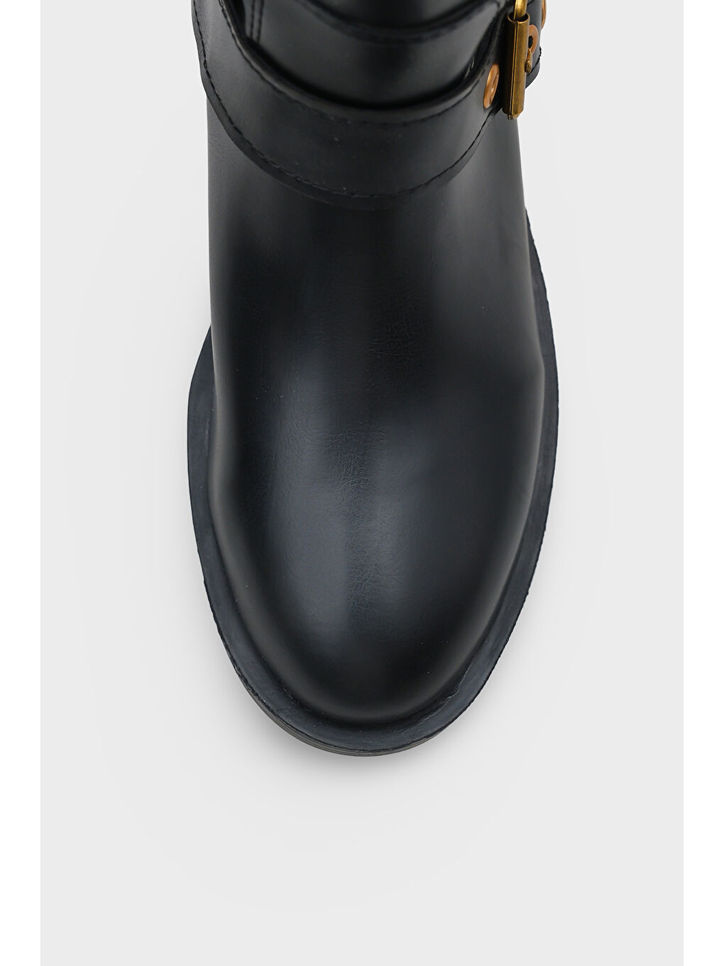 Siyah Ruthy Metal Aksesuarlı Lastikli Motorcu Bot-2