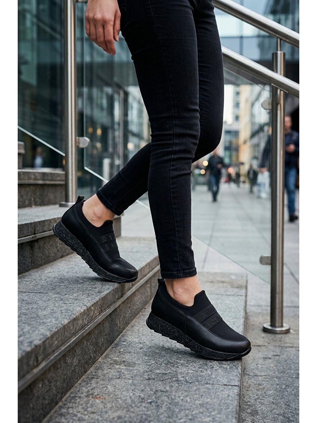 Siyah Kadın Hafif Casual Ayakkabı SC510 Z-2