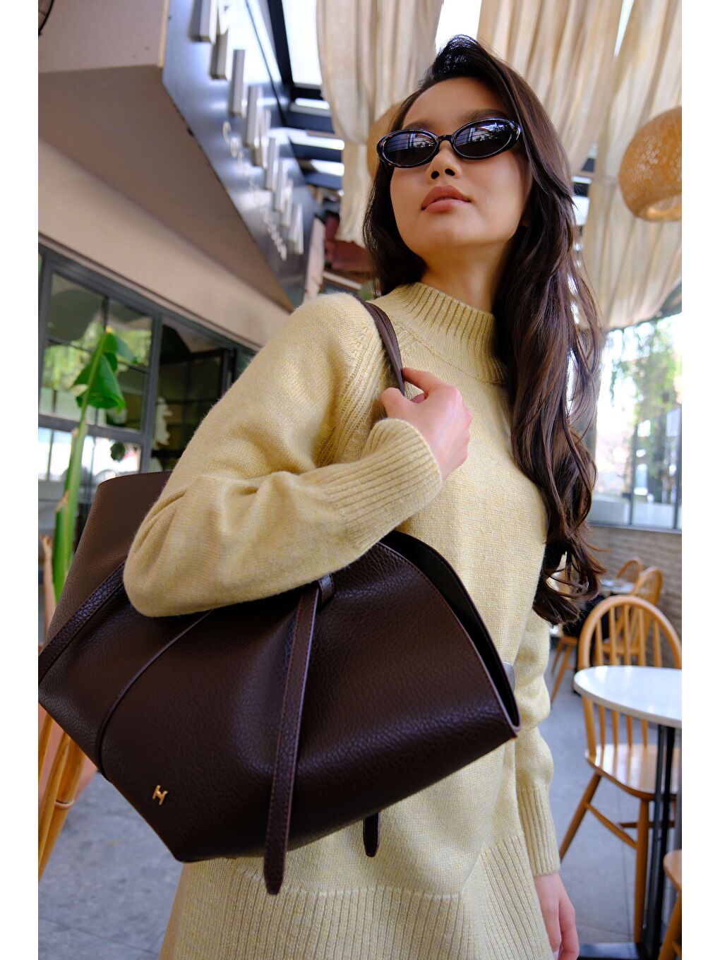 Balıkçı Yaka Basic Kazak Soft Sarı-4