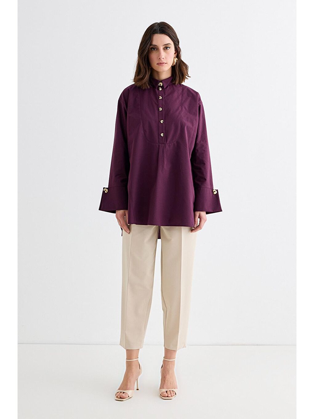 Ferina Gömlek Mürdüm-1