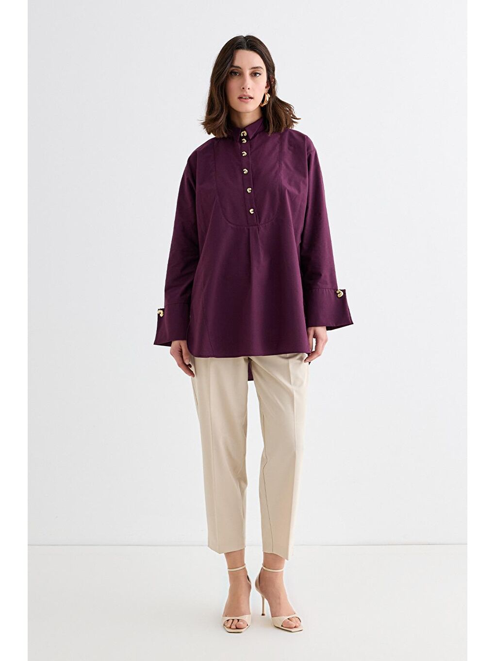 Ferina Gömlek Mürdüm-3