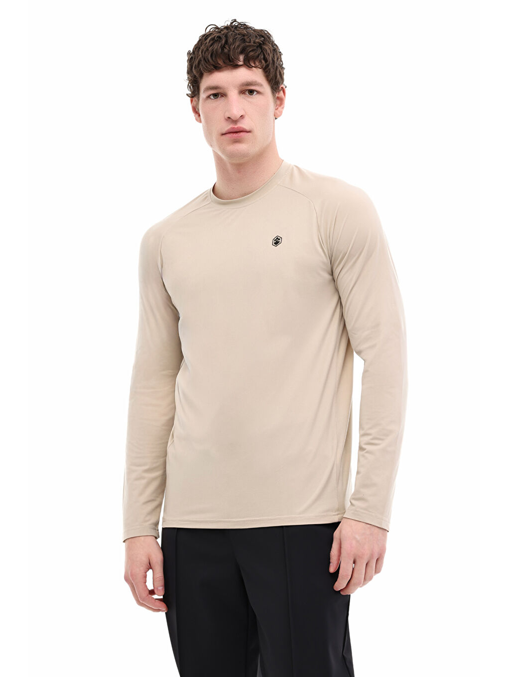 ML SALVO 14ELG1-020 6FX Bej Erkek Uzun Kol T-Shirt