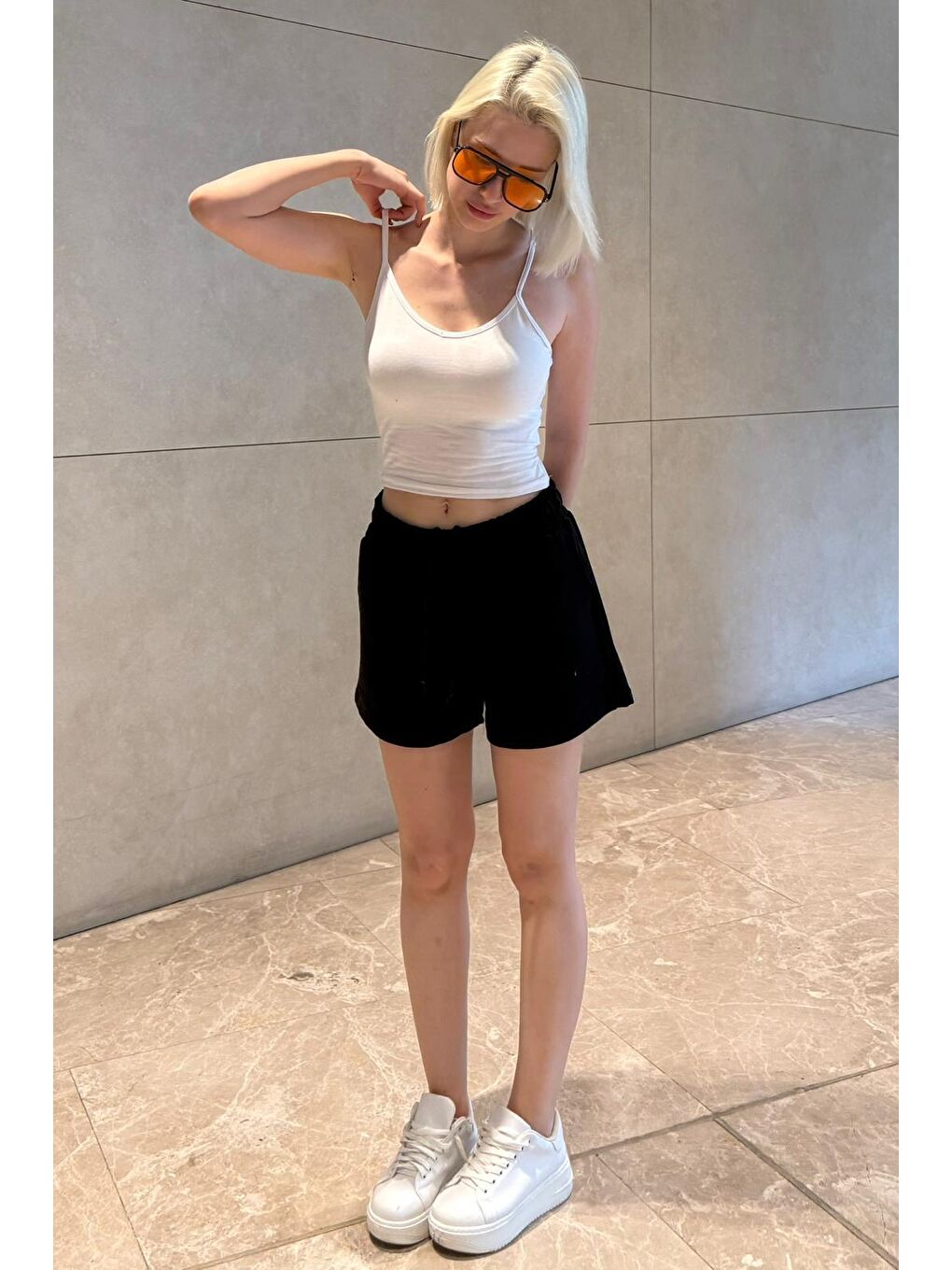 Siyah Basic Kadın Şort Mg2511-4