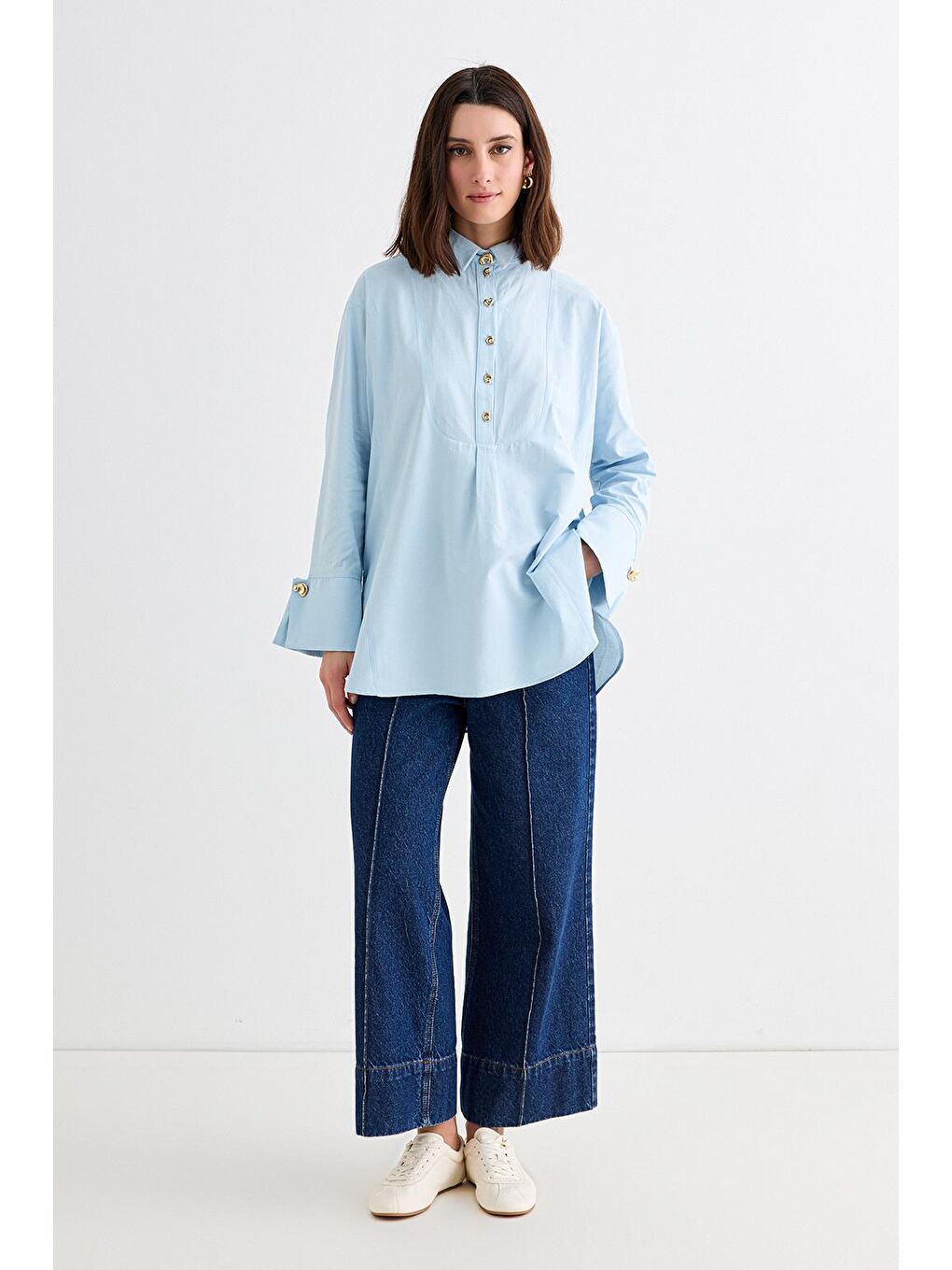 Ferina Gömlek Mavi-1