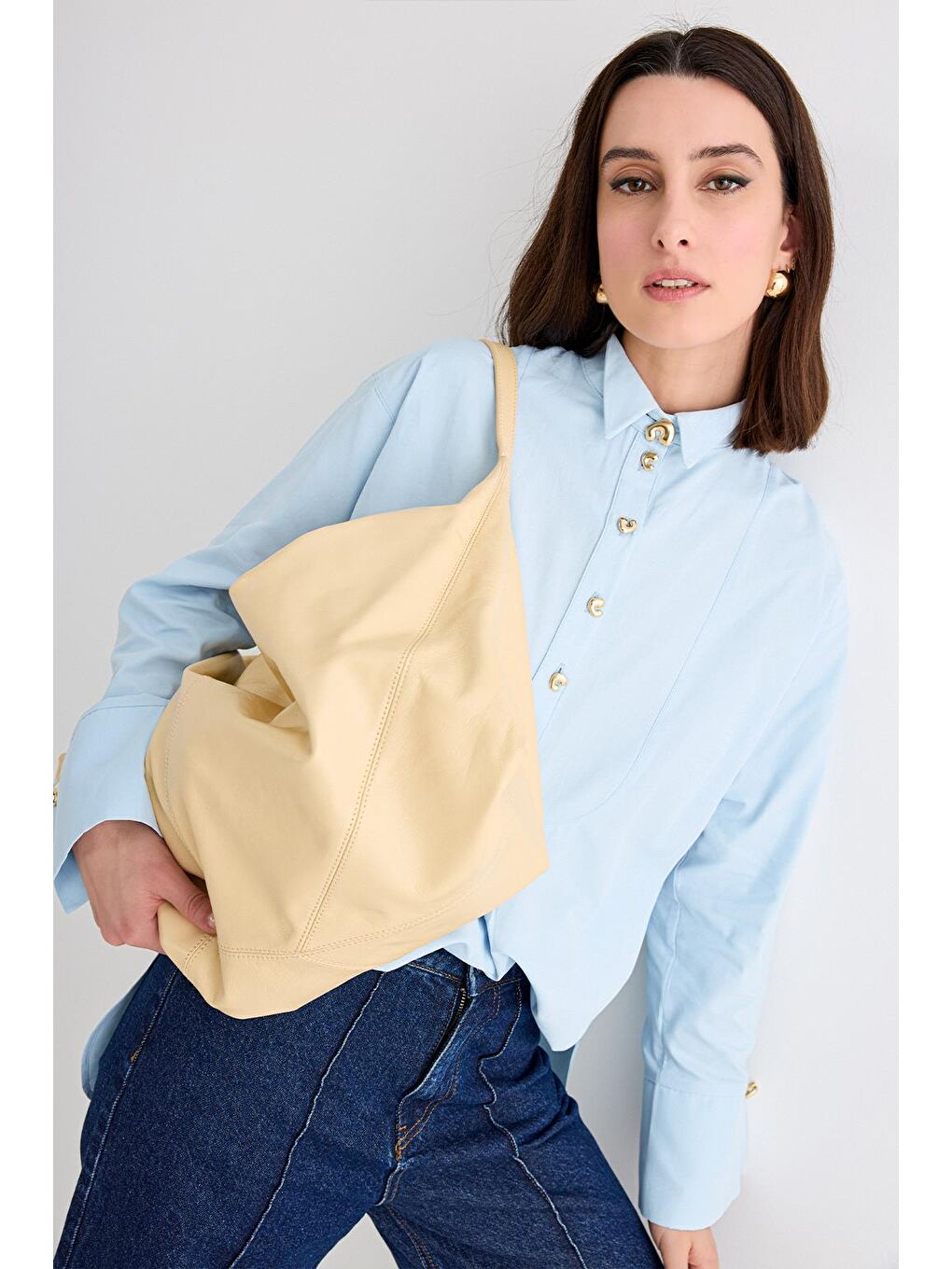 Ferina Gömlek Mavi-2
