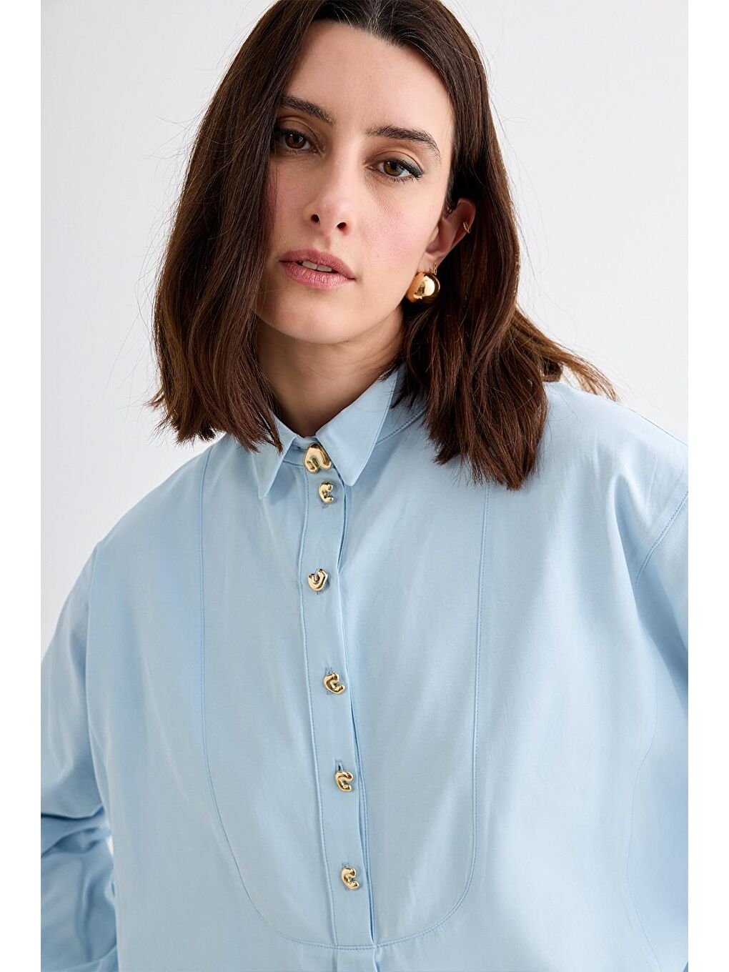 Ferina Gömlek Mavi-3