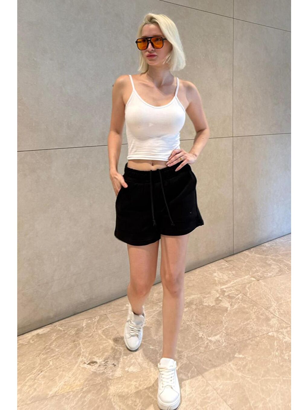 Siyah Basic Kadın Şort Mg2511-7