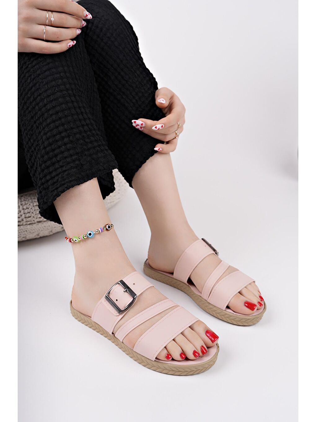 Pembe HELENA Kadın Terlik Dış Mekan ve Ev Terliği