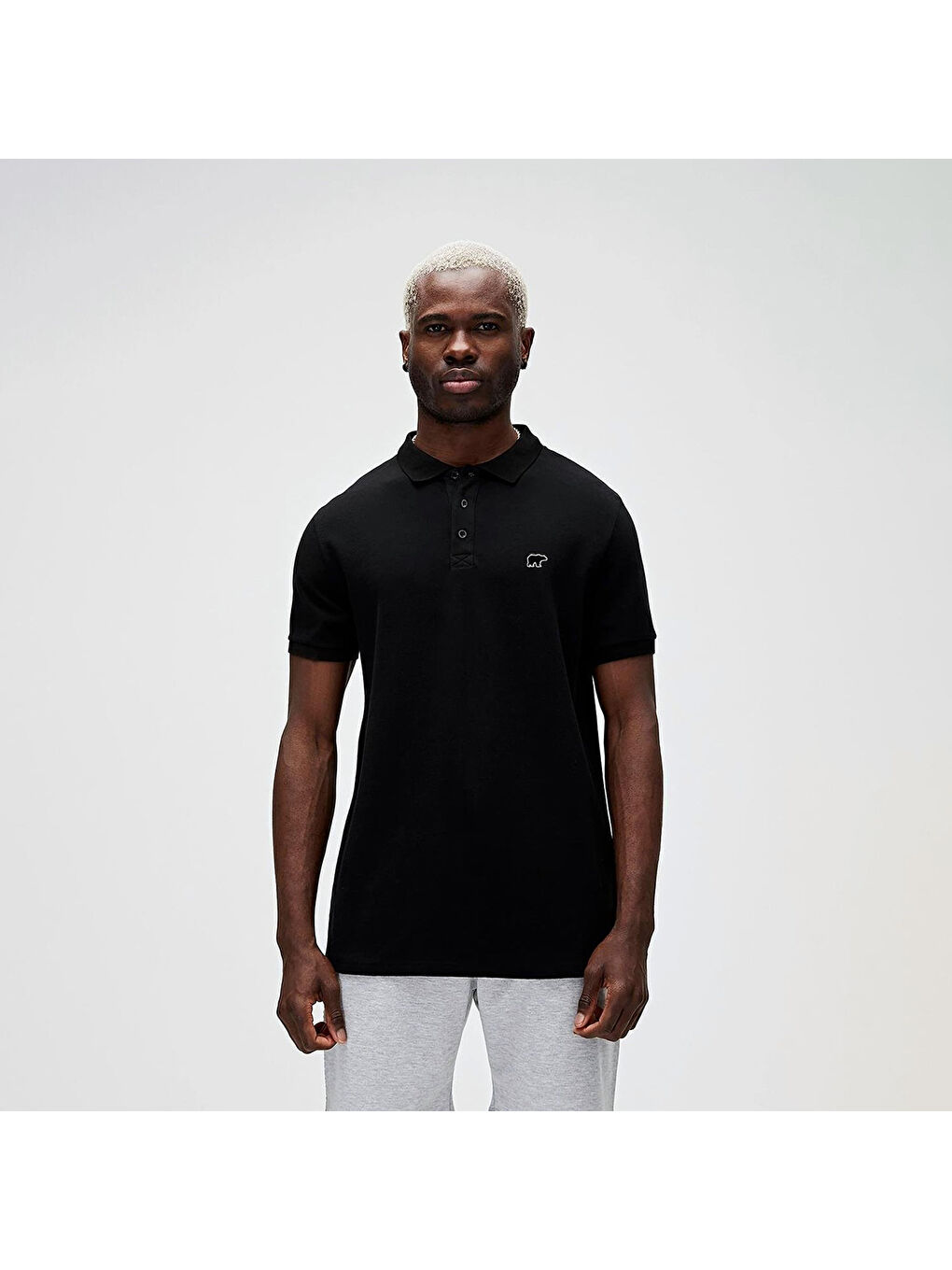 Gabriel Erkek Siyah Polo Yaka Tişört