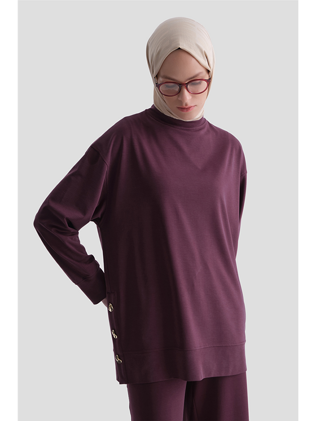 Modal Karışımlı Örme Takım Bordo-3