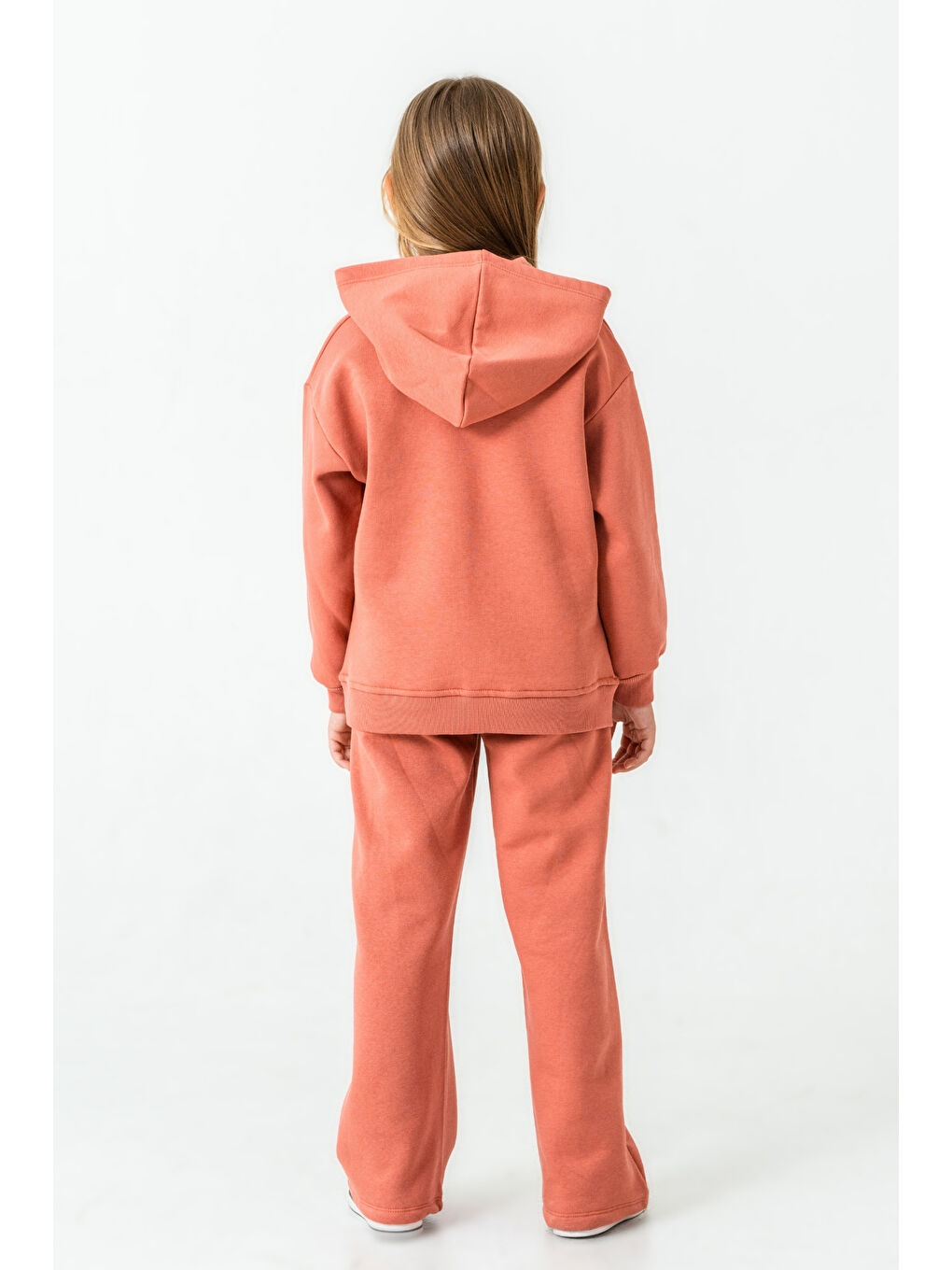 Kahverengi Kız Çocuk You Are The One Baskılı 3 İplik Kalın Kışlık Eşofman Takımı Ak4204-4