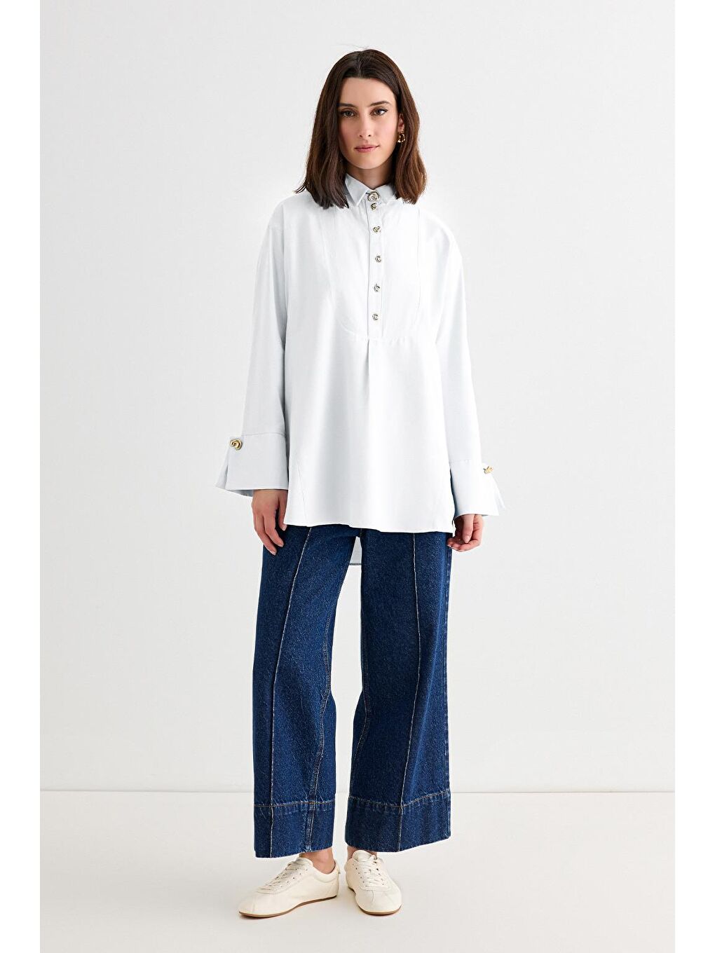 Ferina Gömlek Ekru-1