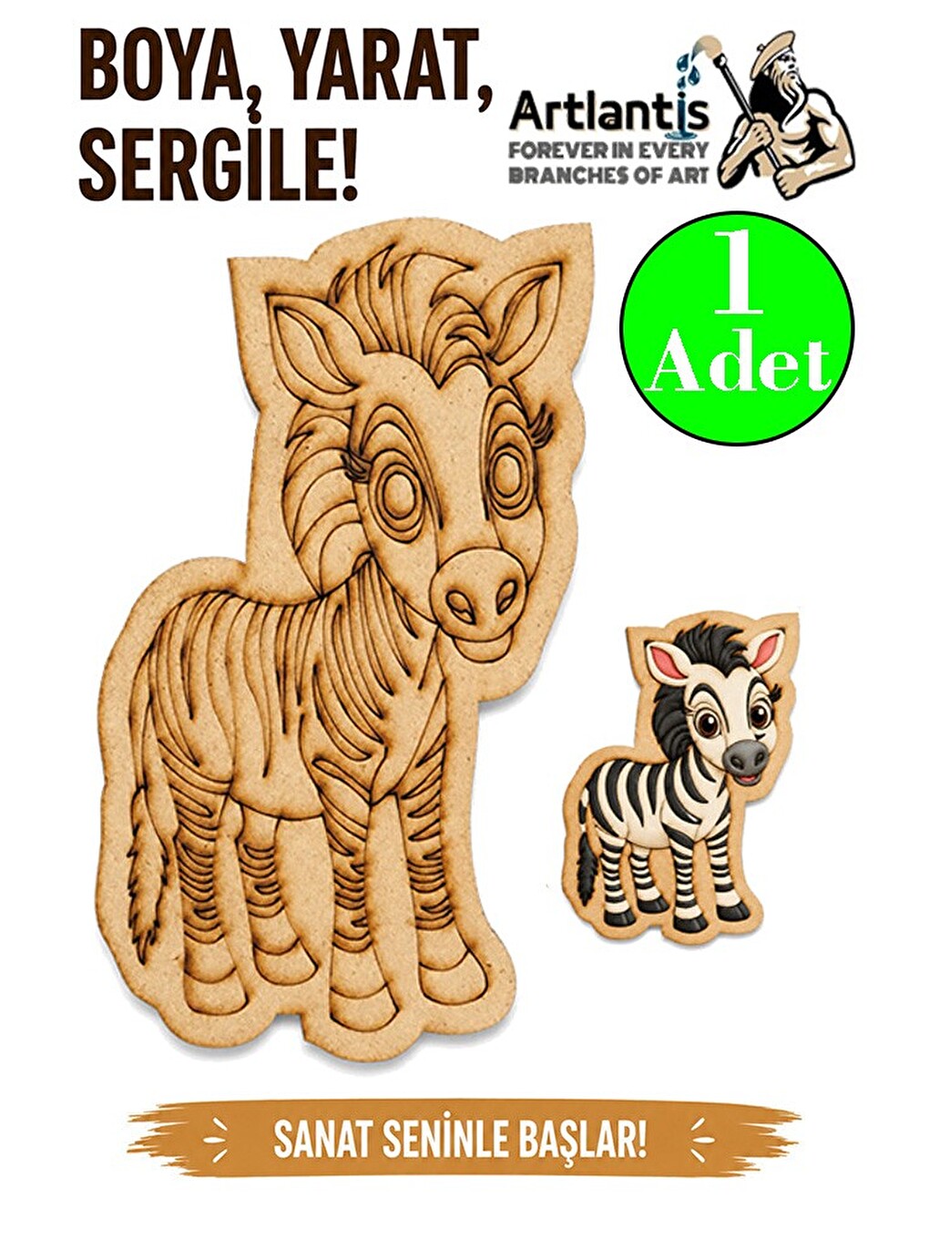 Ahşap Boyama Hayvanlar 1 Adet 10x15 Set2 Hayvan Boyama Figürü Etkinlik Çocuk Gelişim Motor Beceri An