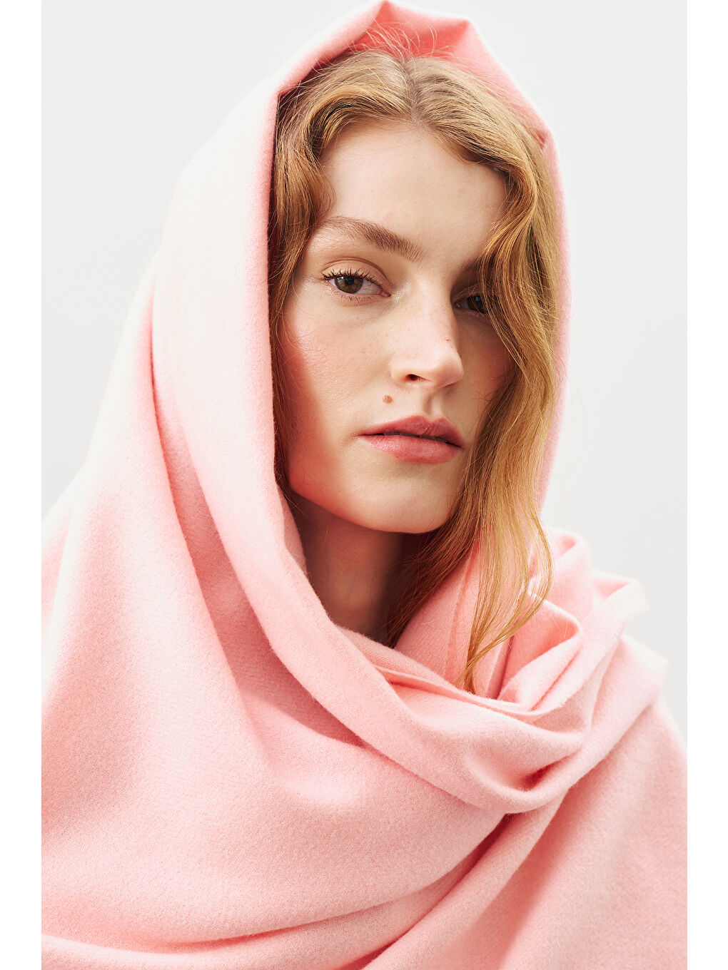 Kaşmir Dokulu Şal Pembe